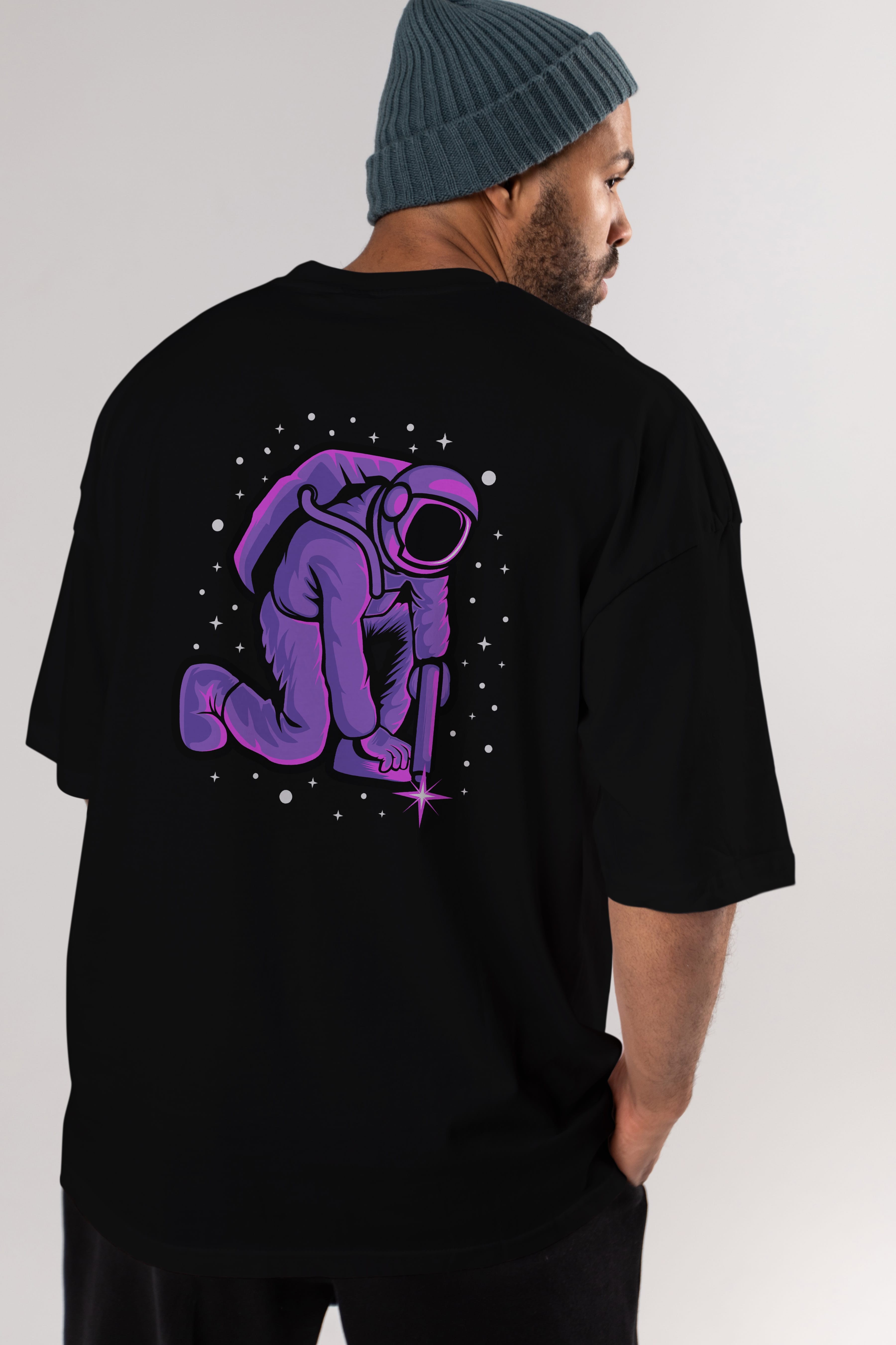 Welding in Space Arka Baskılı Oversize t-shirt Erkek Kadın Unisex