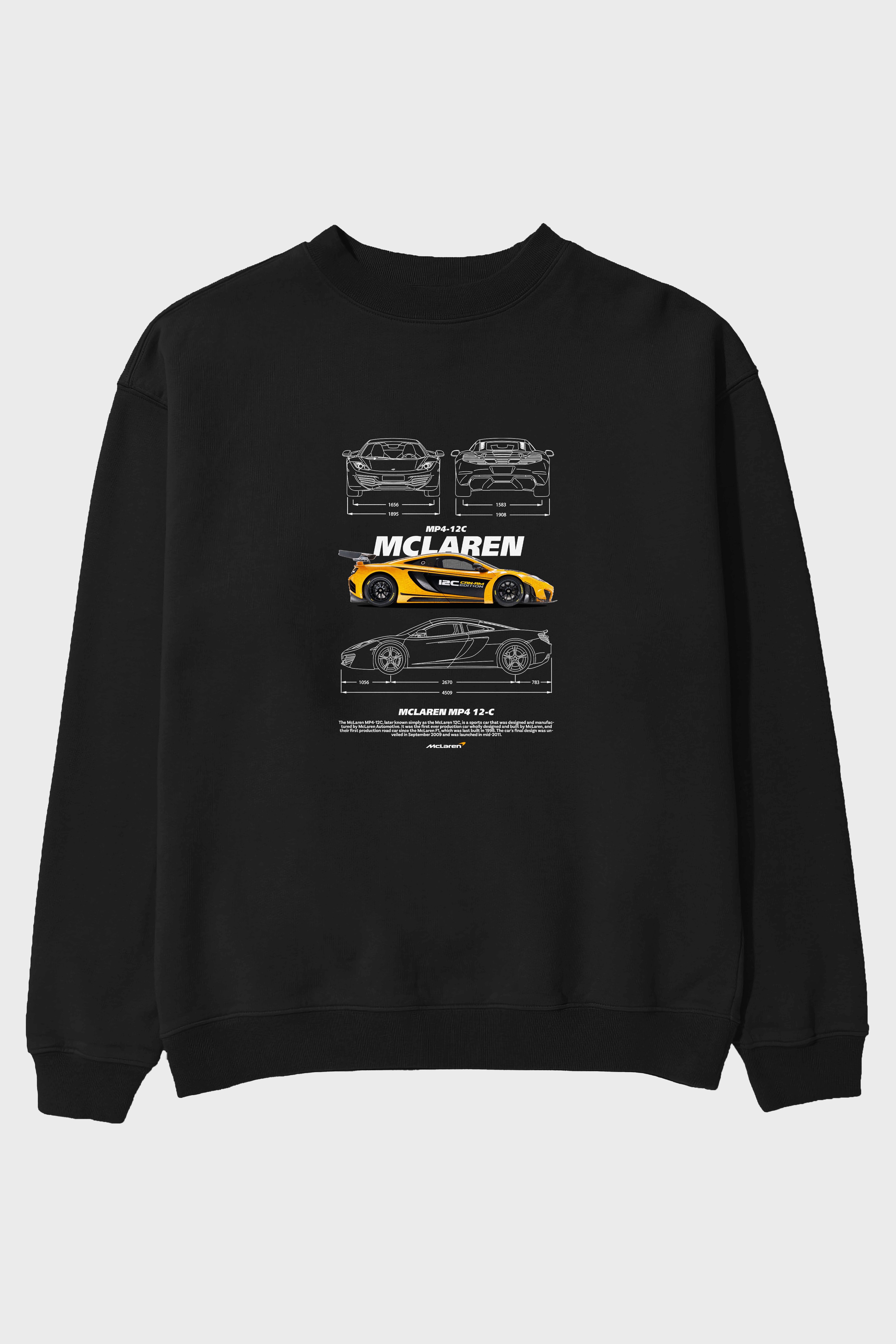 MCLAREN MP4 Ön Baskılı Anime Oversize Sweatshirt Erkek Kadın Unisex