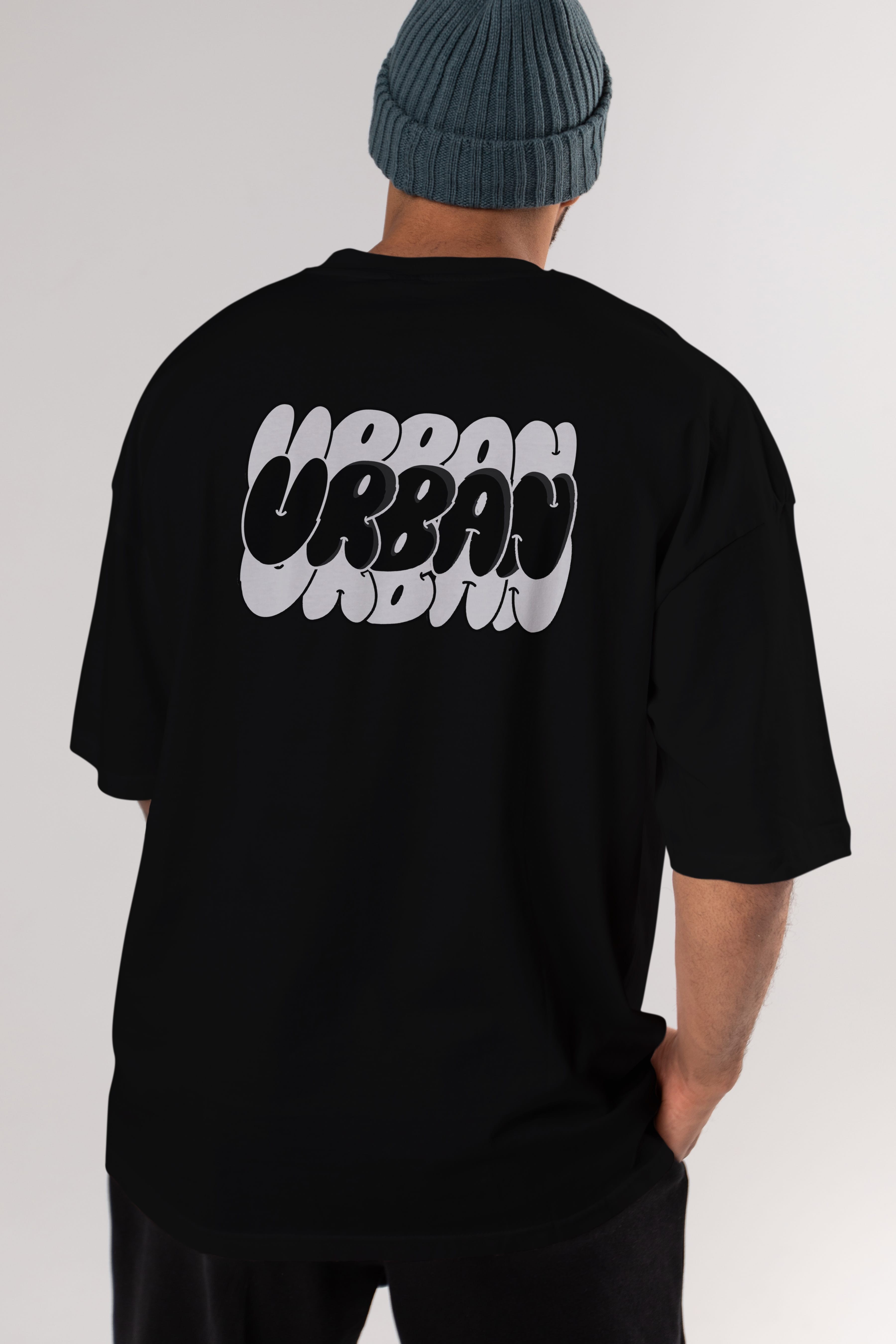 Urban Yazılı Arka Baskılı Oversize t-shirt Erkek Kadın Unisex