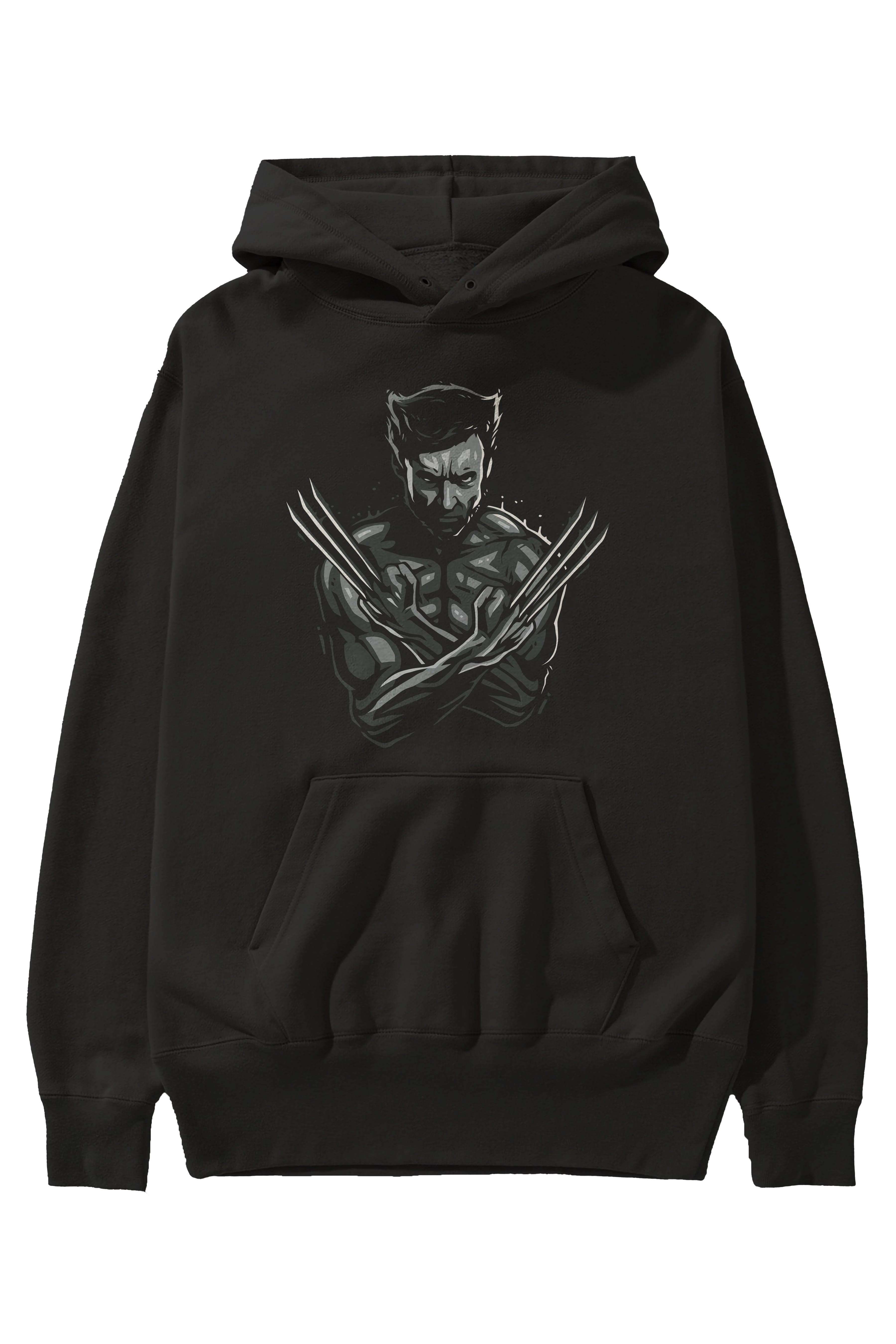 Wolverine Ön Baskılı Hoodie Oversize Kapüşonlu Sweatshirt Erkek Kadın Unisex