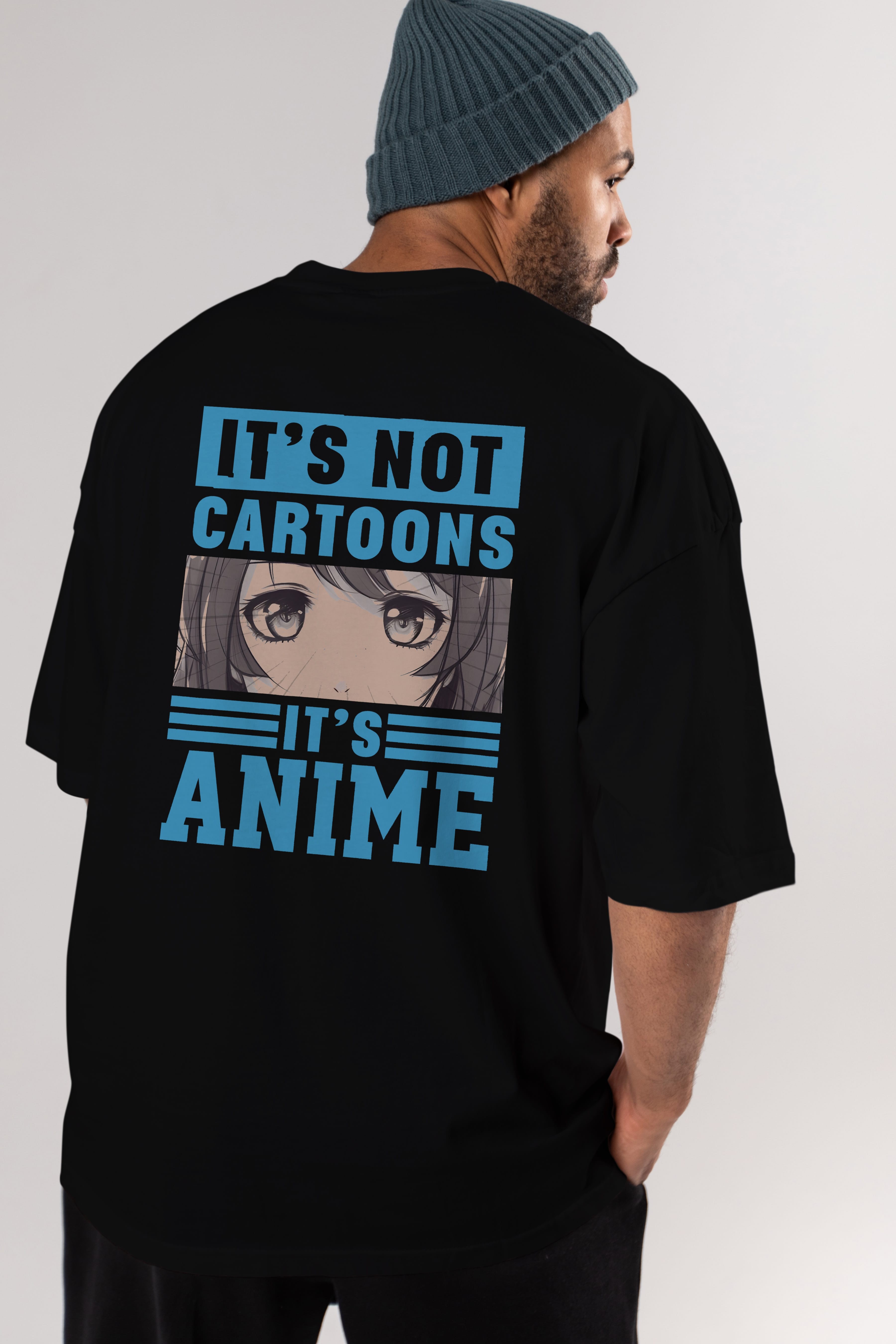 Its Anime Anime Arka Baskılı Oversize t-shirt Erkek Kadın Unisex %100 pamuk tişort