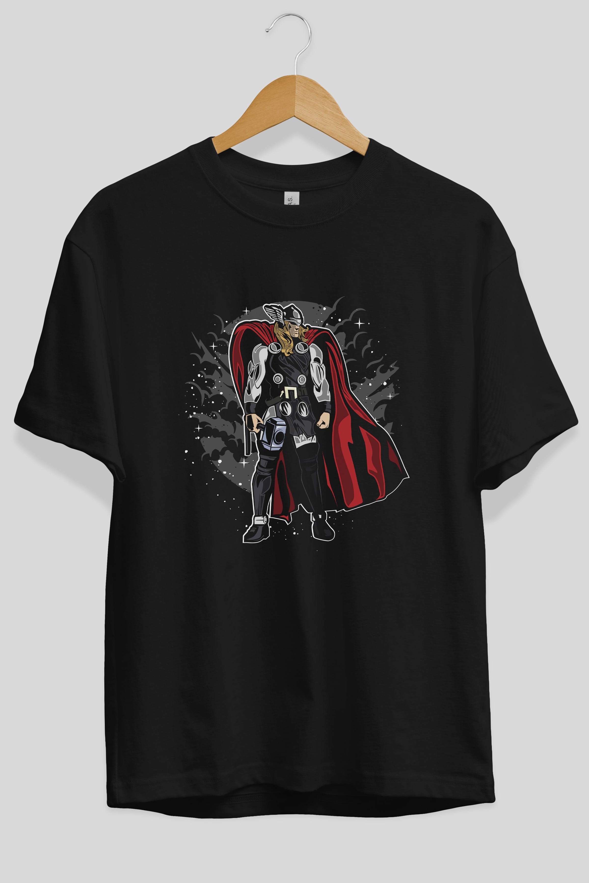 Thor Ön Baskılı Oversize t-shirt Erkek Kadın Unisex %100 Pamuk tişort
