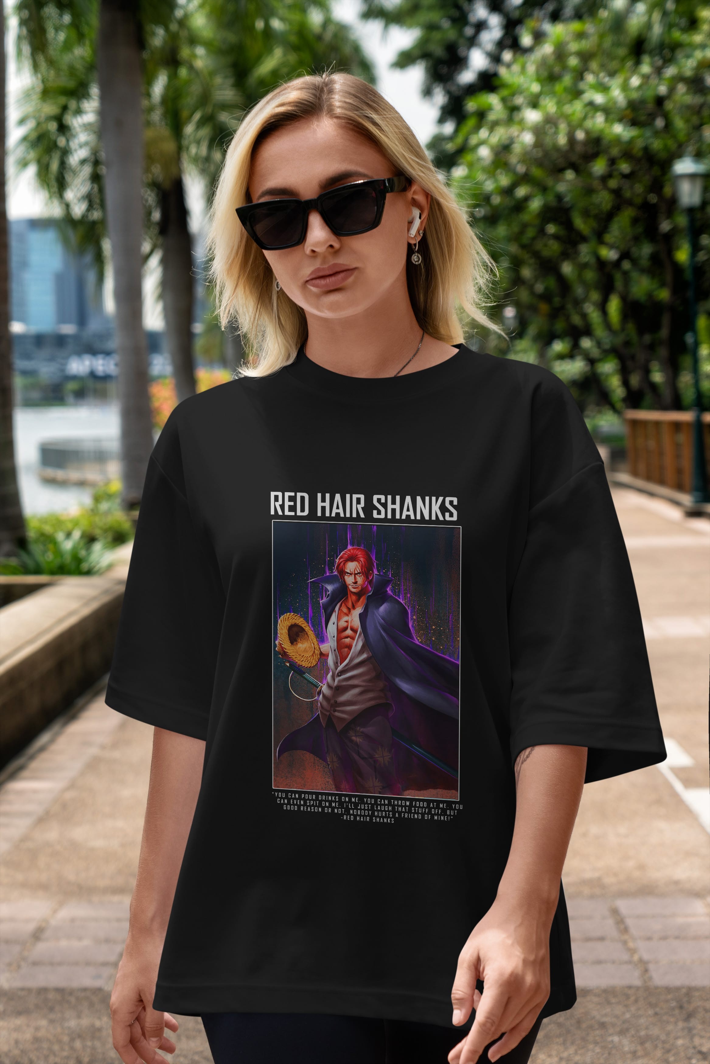 Shanks Anime Ön Baskılı Oversize t-shirt Erkek Kadın Unisex