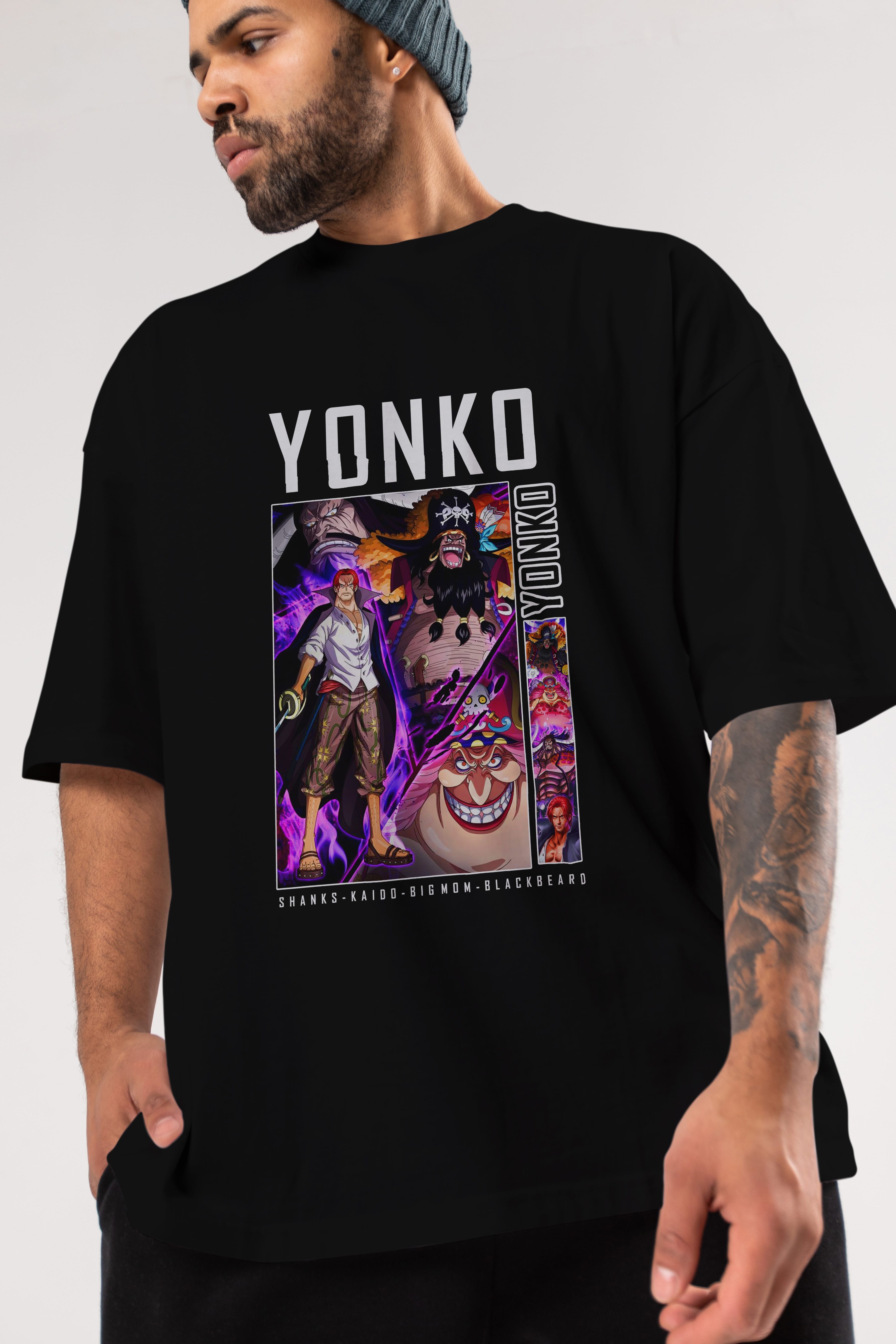 Yonko Anime Ön Baskılı Oversize t-shirt Erkek Kadın Unisex