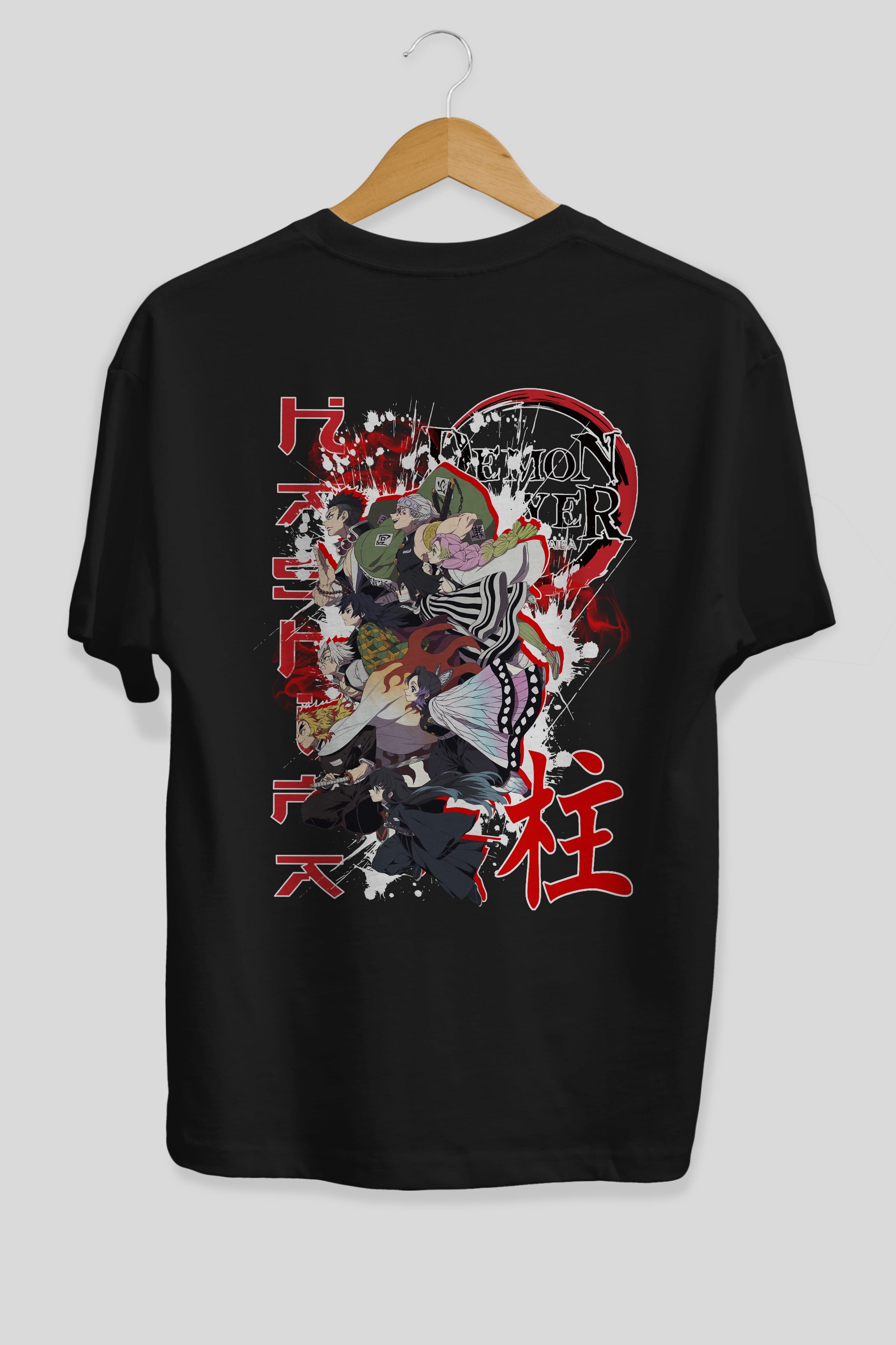 DEMON SLAYER SLAYERS Anime Arka Baskılı Oversize t-shirt Erkek Kadın Unisex
