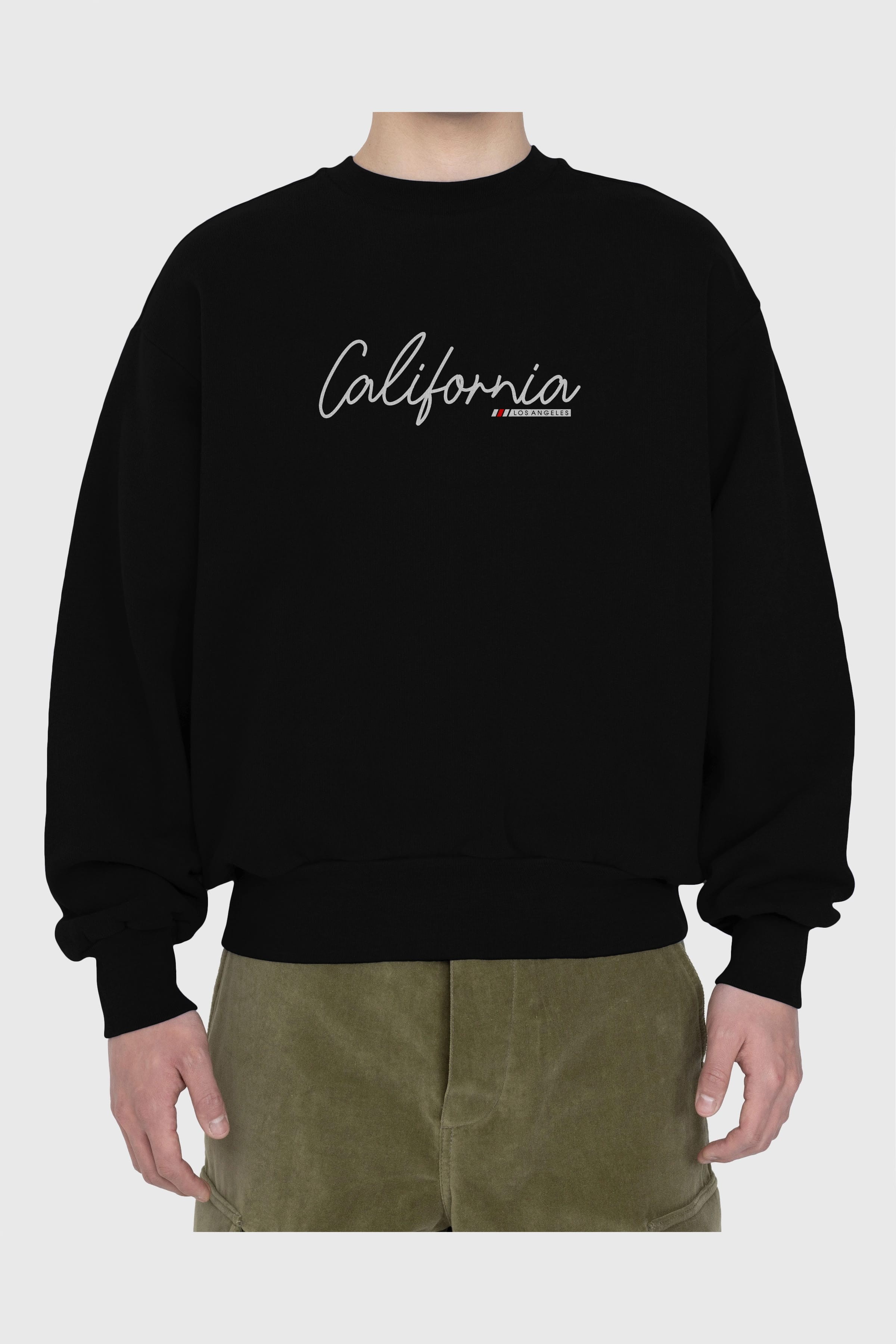 California Ön Baskılı Oversize Sweatshirt Erkek Kadın Unisex