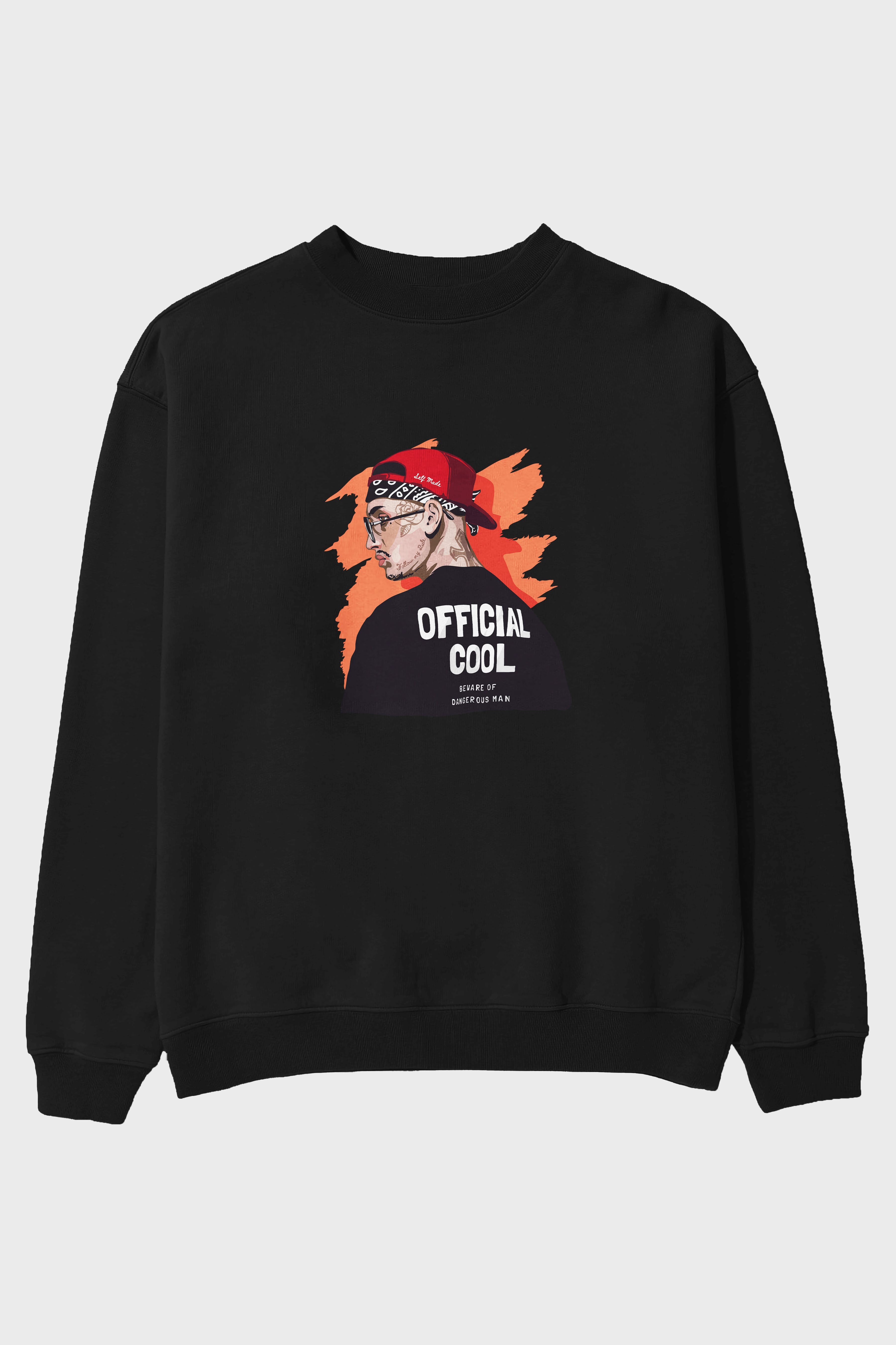 Official Cool Ön Baskılı Oversize Sweatshirt Erkek Kadın Unisex
