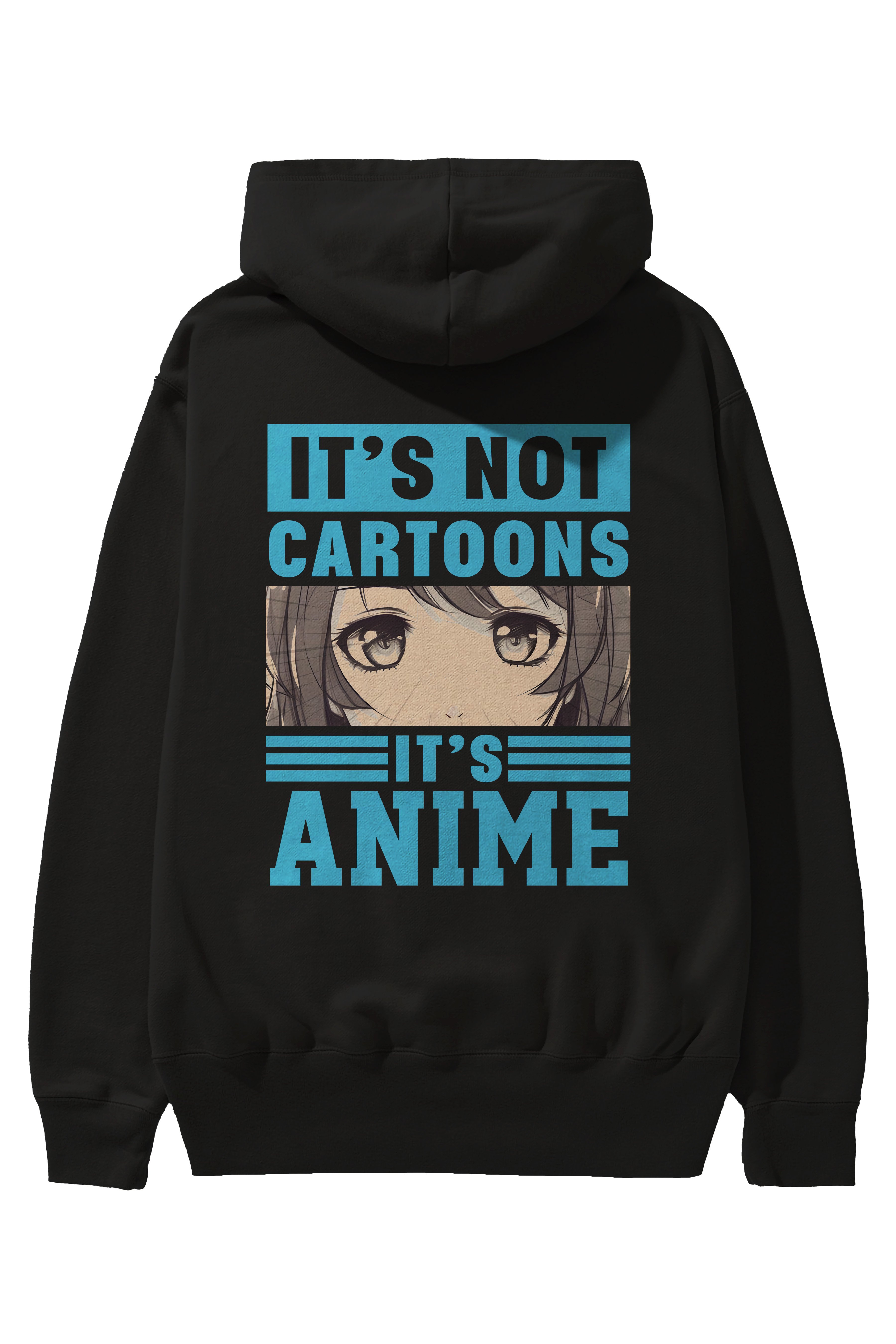 Its Anime Anime Arka Baskılı Hoodie Oversize Kapüşonlu Sweatshirt Erkek Kadın Unisex