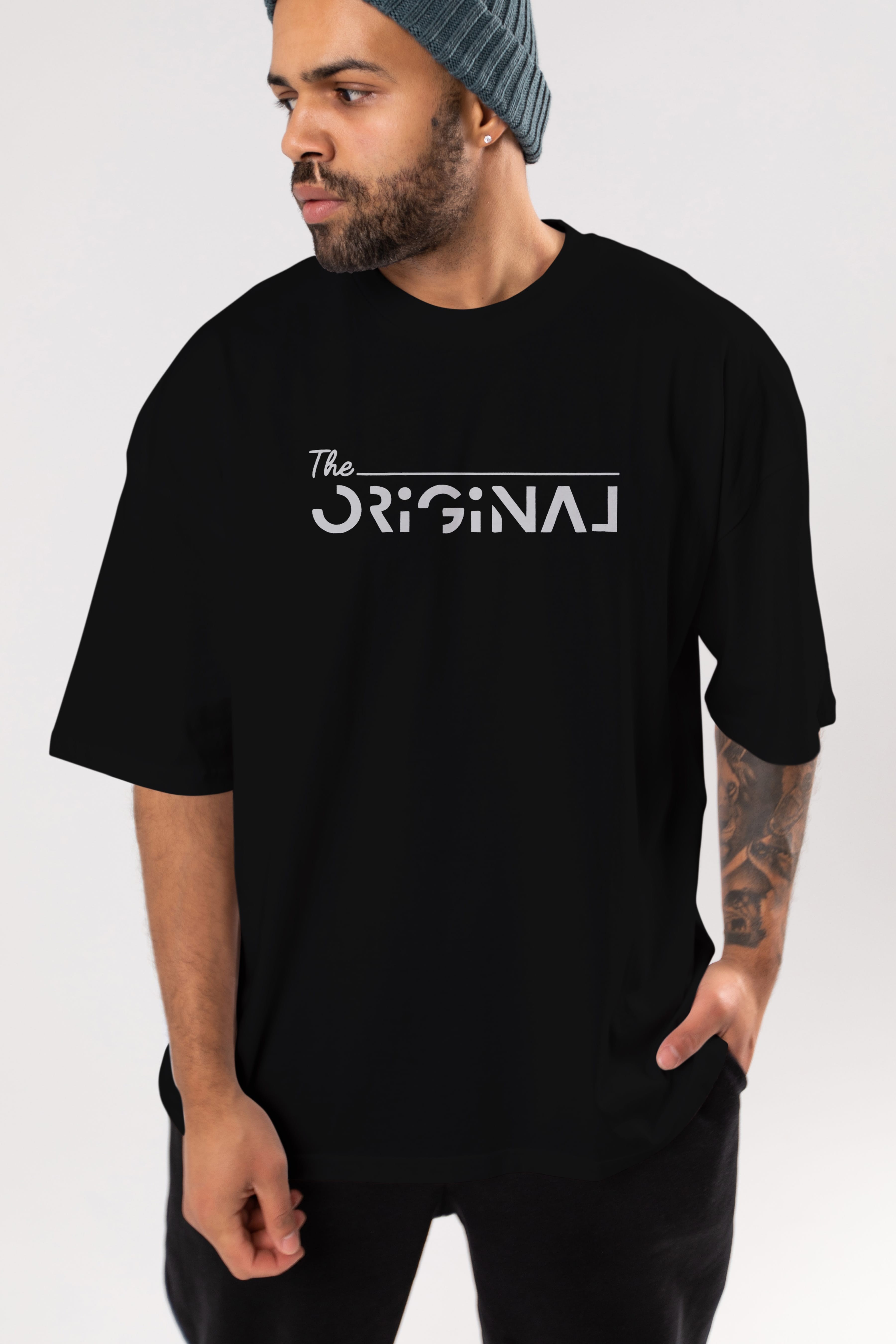 The Original Ön Baskılı Oversize t-shirt %100 pamuk Erkek Kadın Unisex