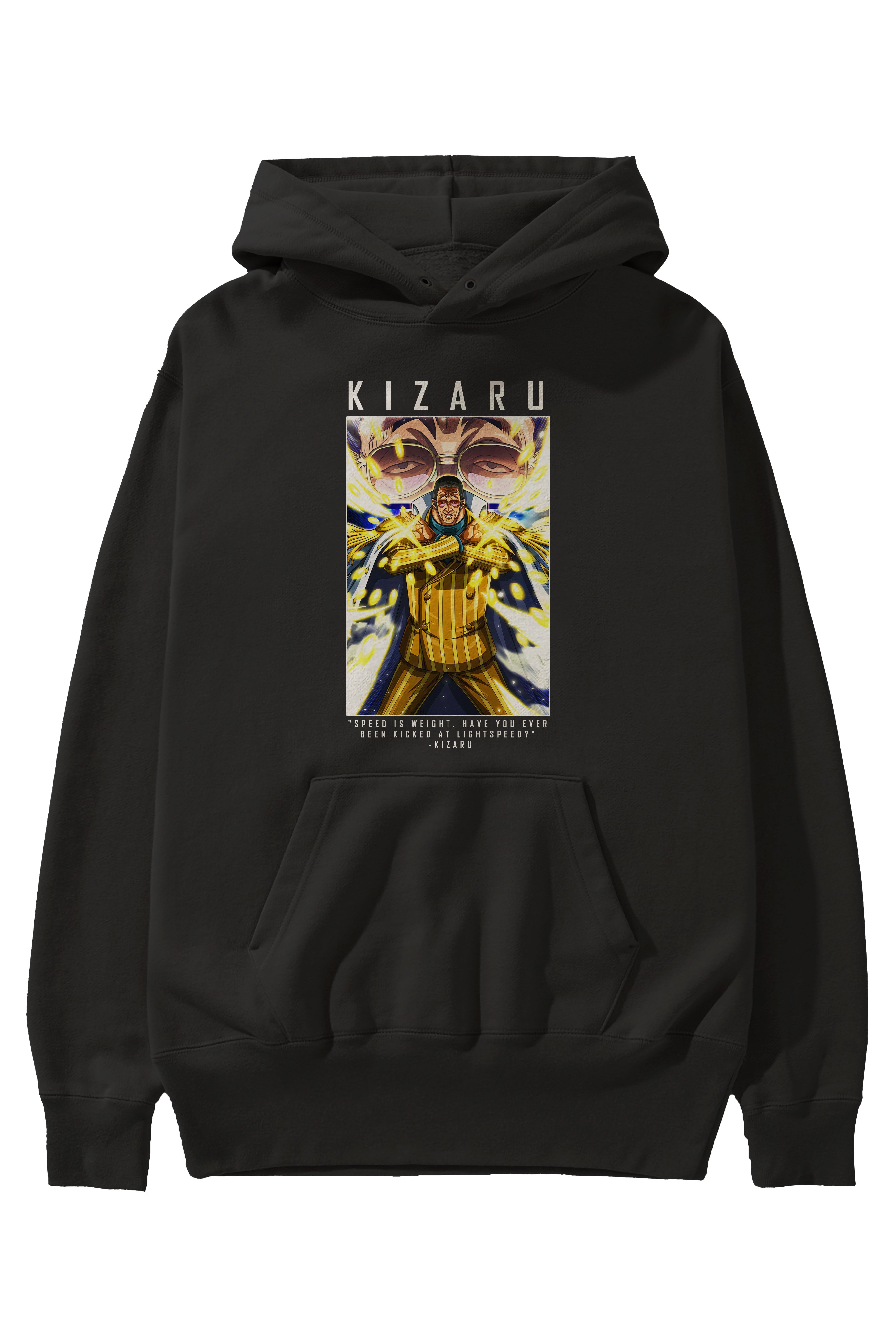 Kizaru Anime Ön Baskılı Hoodie Oversize Kapüşonlu Sweatshirt Erkek Kadın Unisex