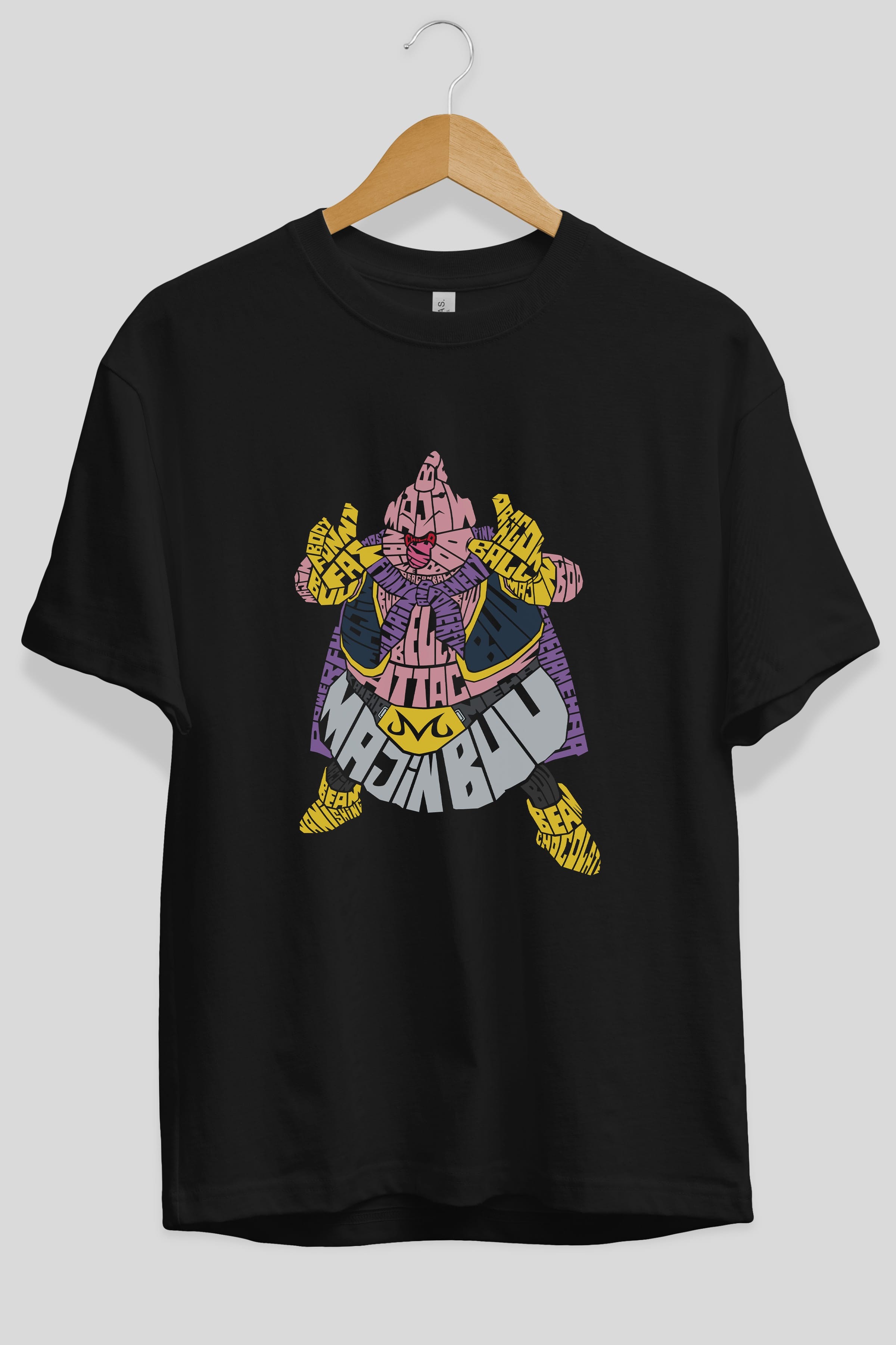 Majin Buu Ön Baskılı Oversize t-shirt %100 pamuk Erkek Kadın Unisex