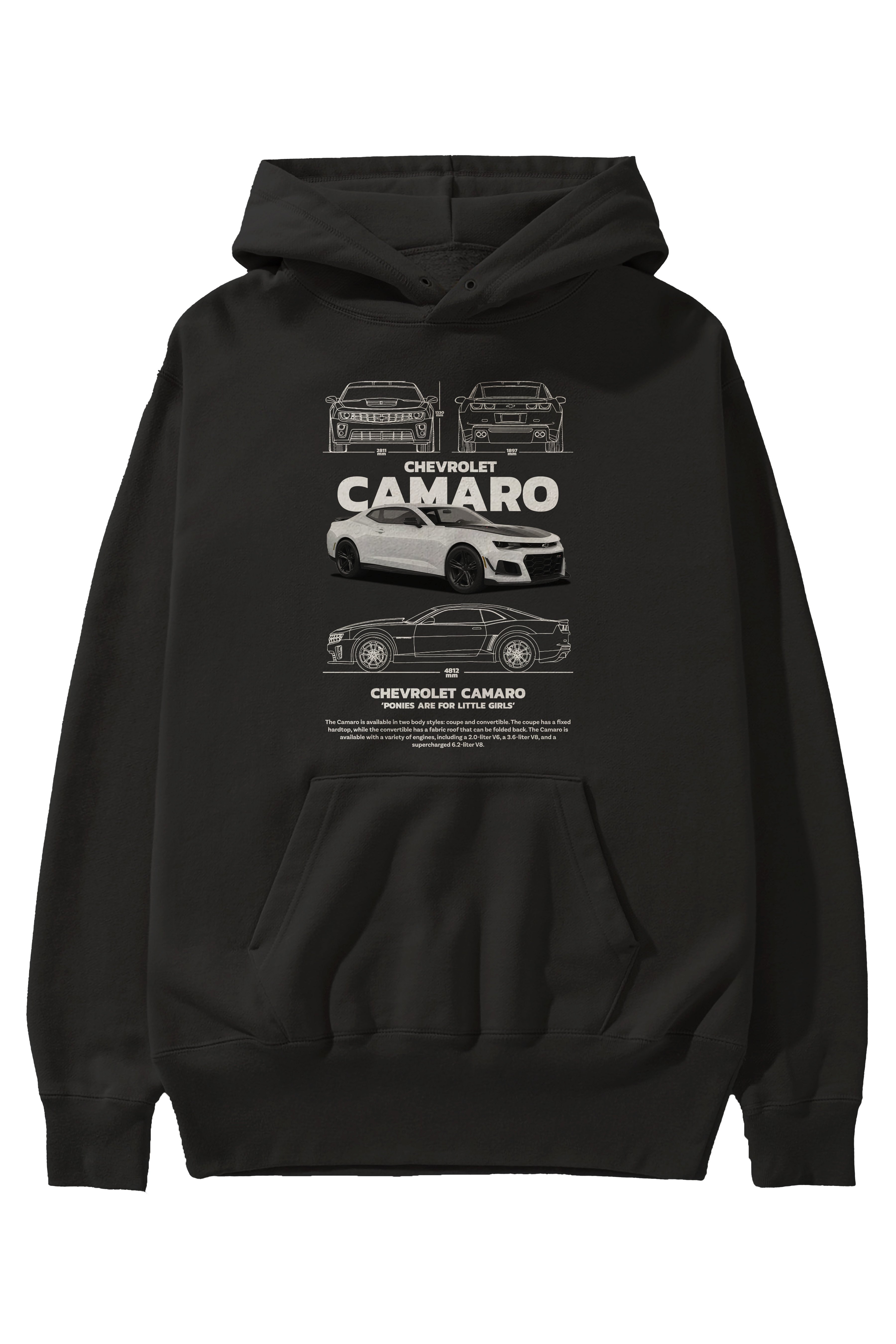CHEVROLET CAMARO 1 Ön Baskılı Hoodie Oversize Kapüşonlu Sweatshirt Erkek Kadın Unisex
