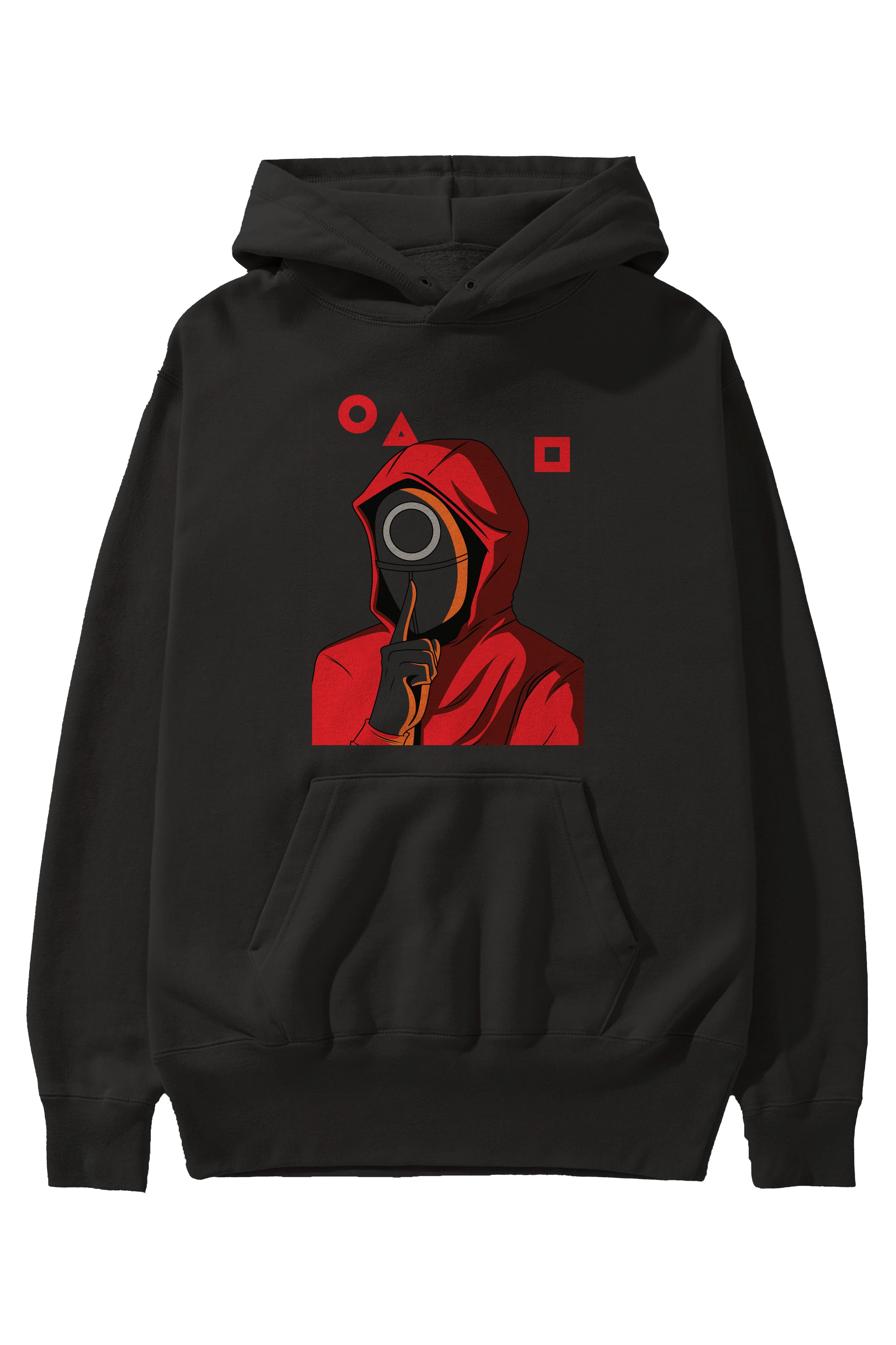 Squid Game (5) Ön Baskılı Hoodie Oversize Kapüşonlu Sweatshirt Erkek Kadın Unisex