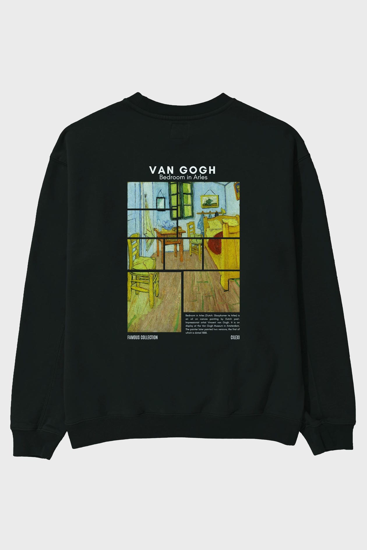 Van Gogh Arka Baskılı Oversize Sweatshirt Erkek Kadın Unisex