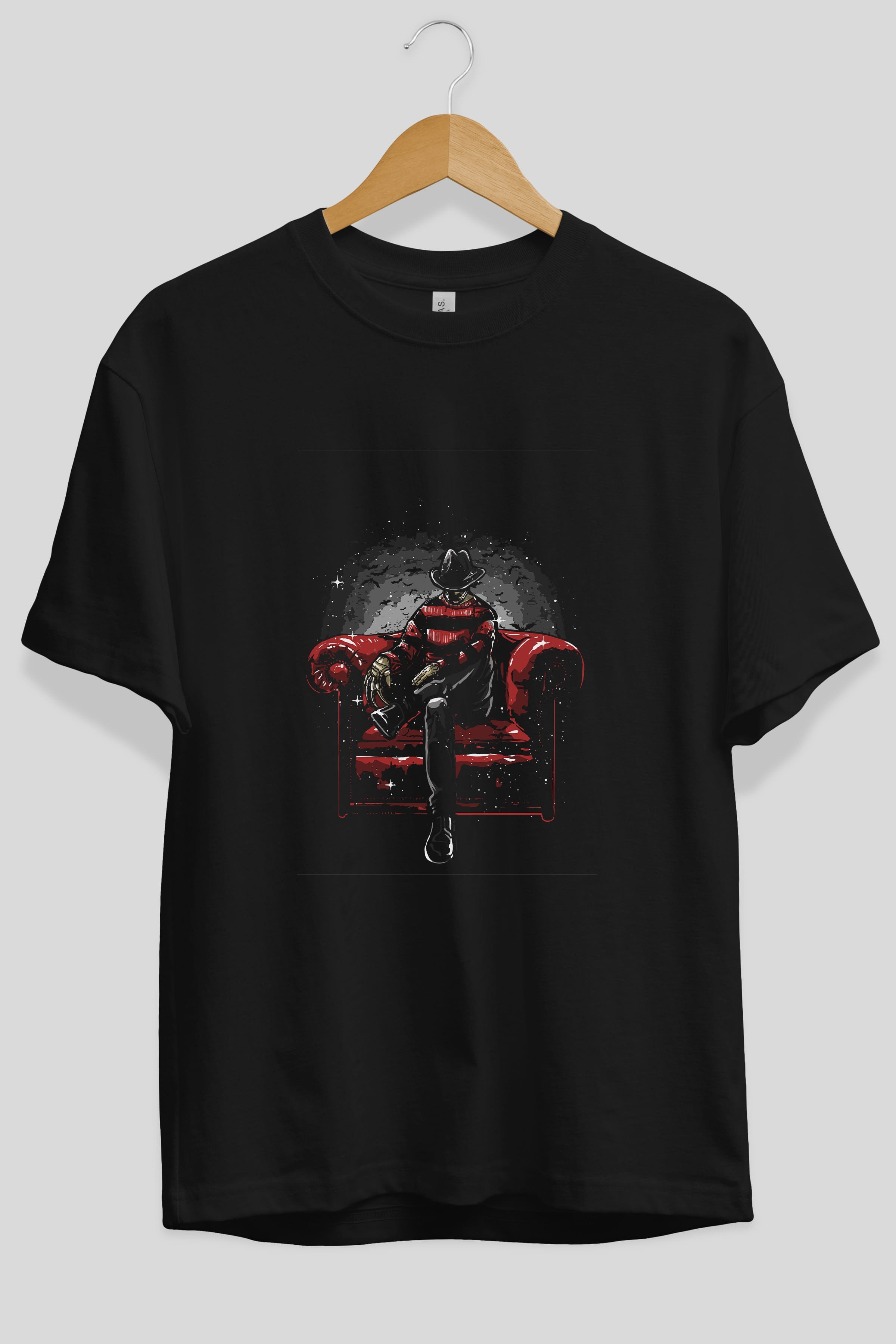 Nightmare Side Ön Baskılı Oversize t-shirt Erkek Kadın Unisex %100 Pamuk tişort