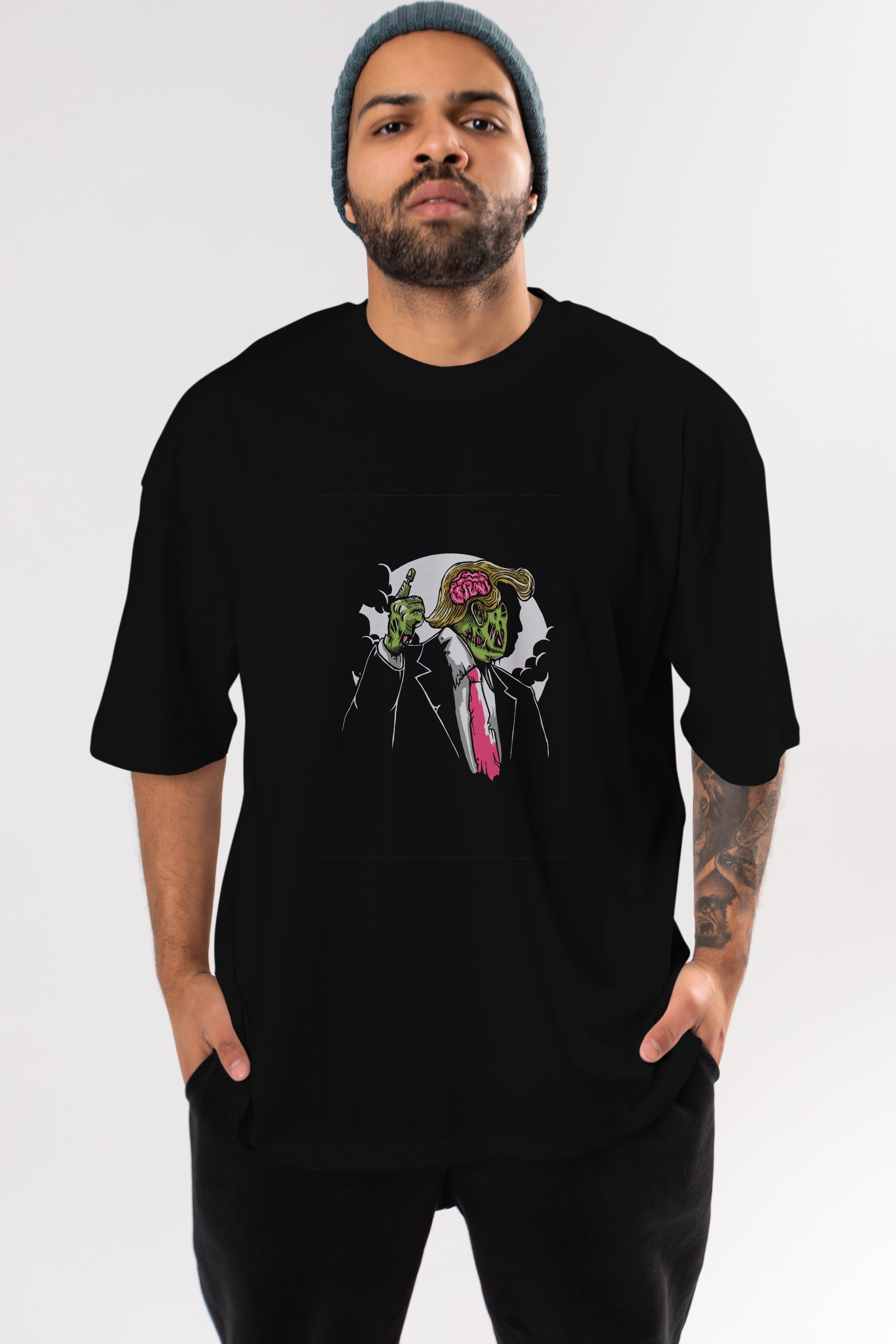 Make Zombie Great Again Ön Baskılı Oversize t-shirt Erkek Kadın Unisex %100 Pamuk tişort