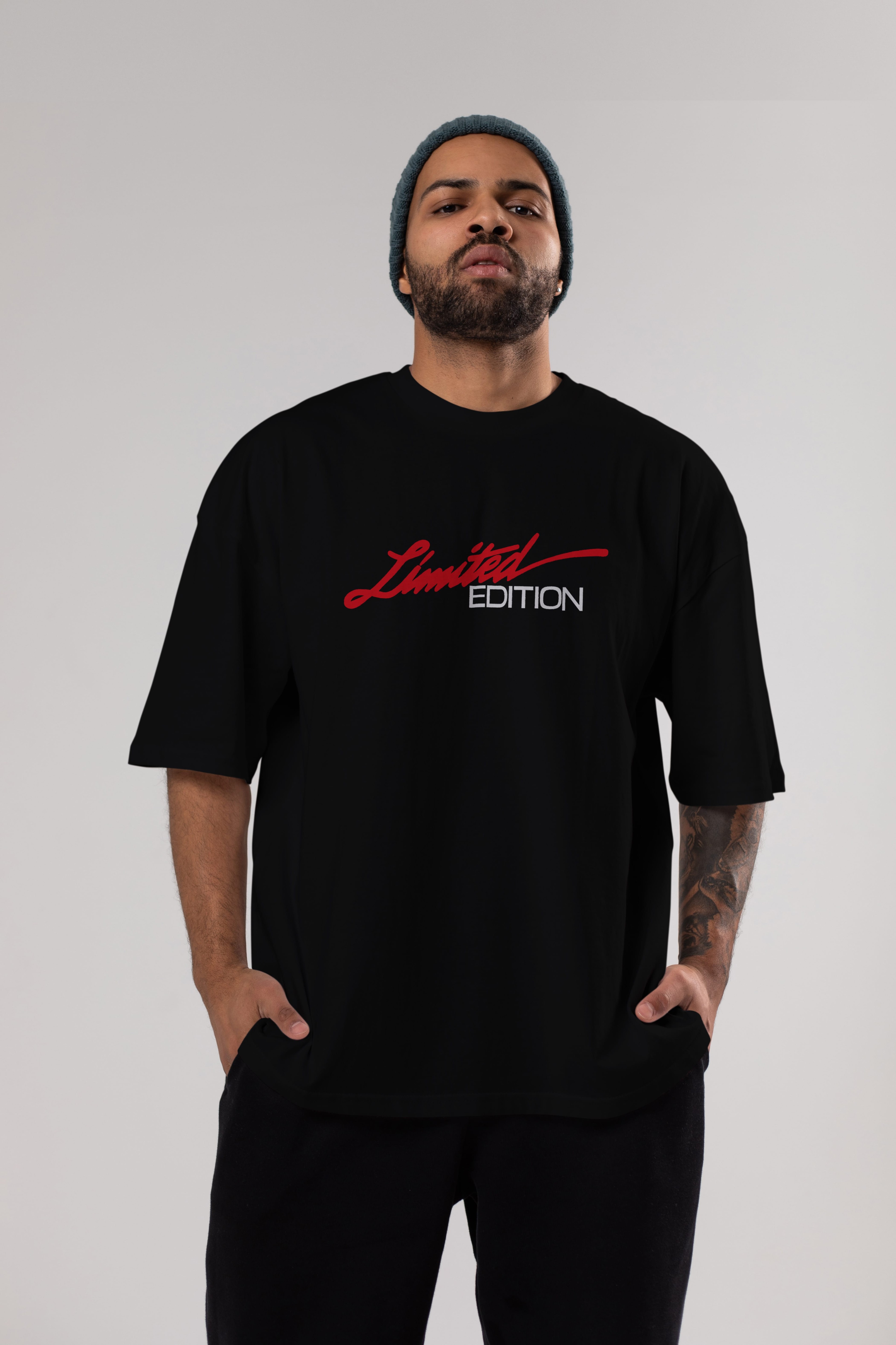 Limited Edition Ön Baskılı Oversize t-shirt %100 pamuk Erkek Kadın Unisex