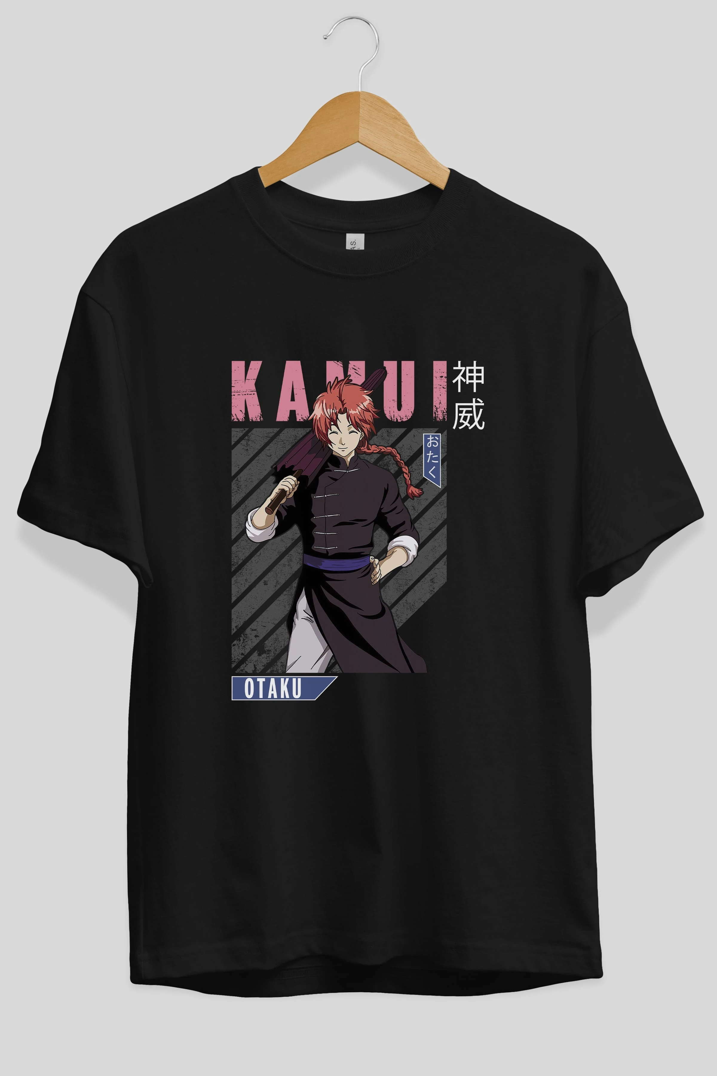 Kamui GINTAMA 1 Anime Ön Baskılı Oversize t-shirt %100 pamuk Erkek Kadın Unisex