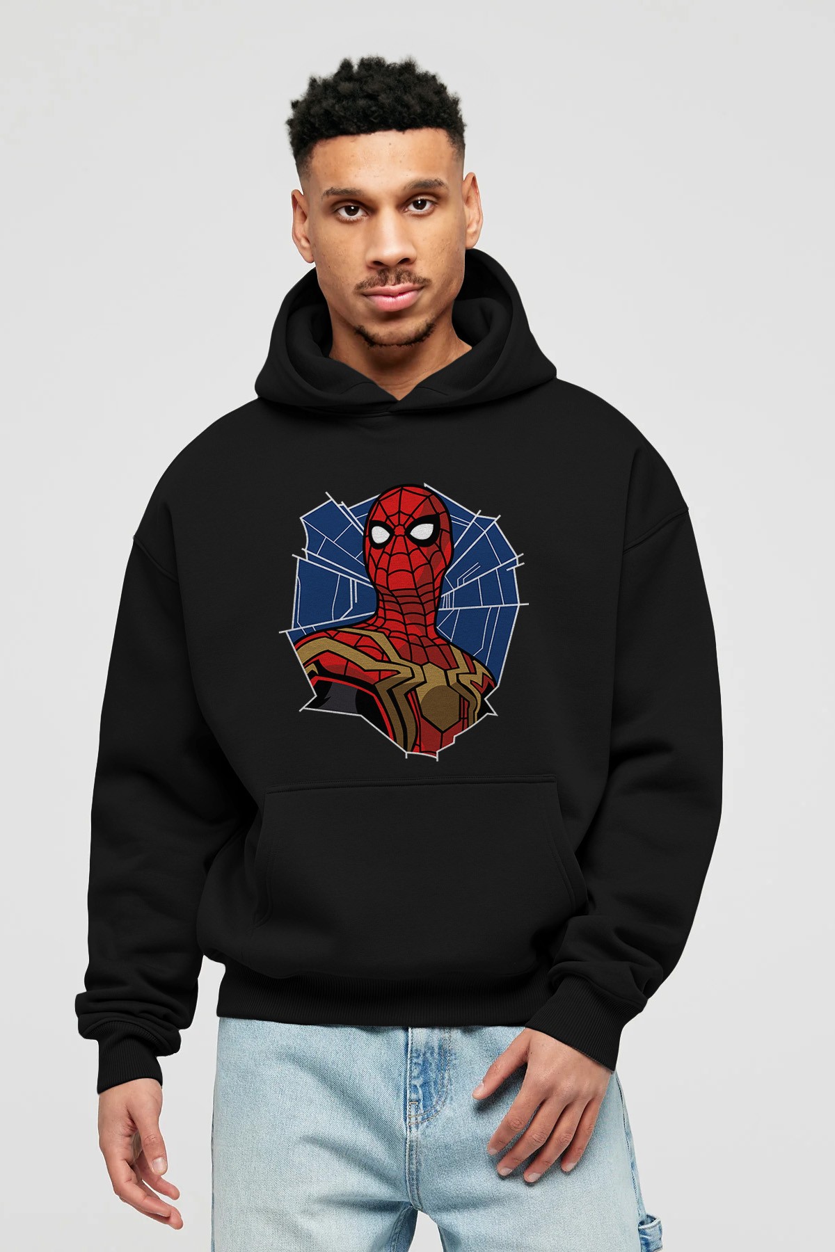 Spiderman (29) Ön Baskılı Hoodie Oversize Kapüşonlu Sweatshirt Erkek Kadın Unisex