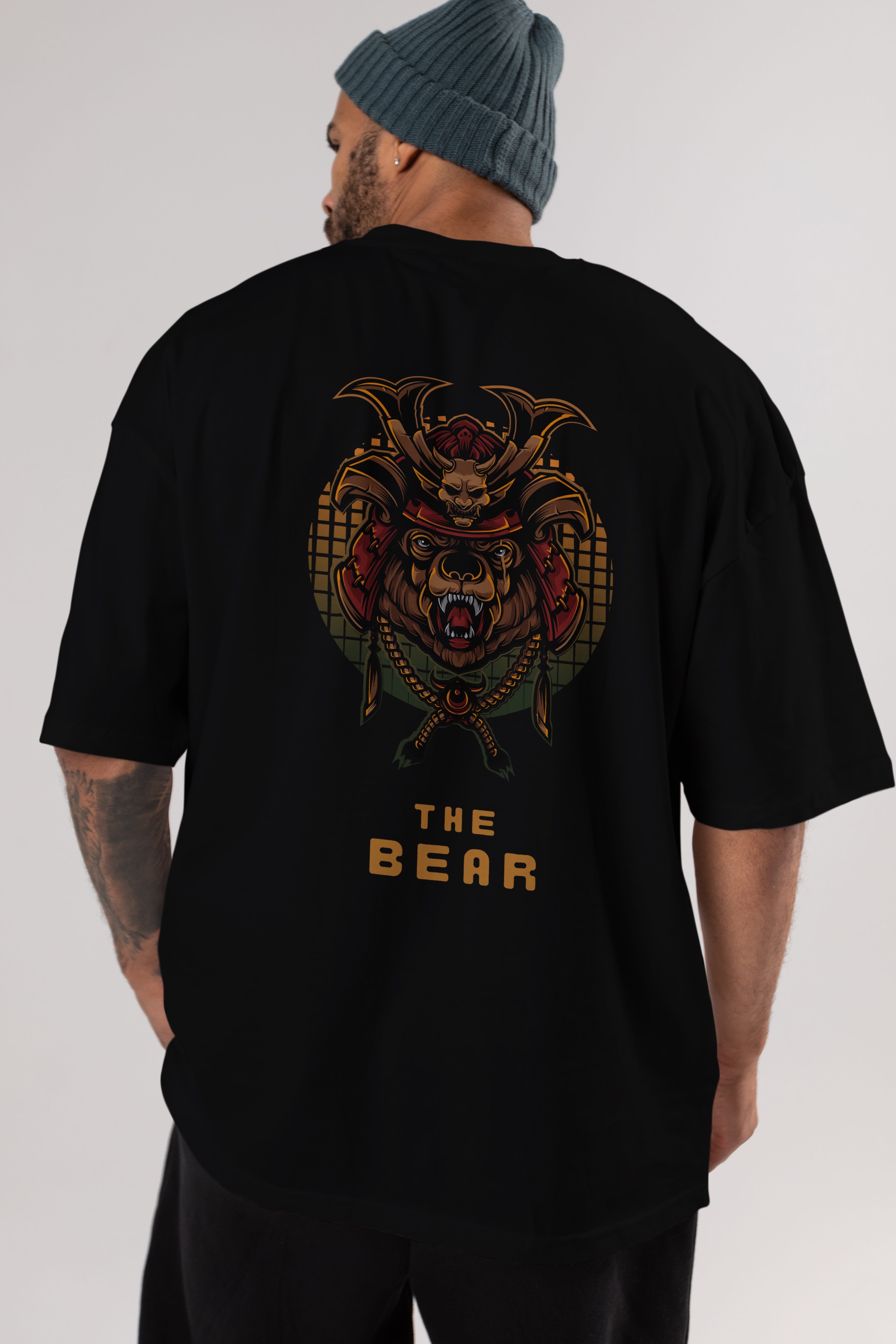 The Bear 2 Arka Baskılı Oversize t-shirt Erkek Kadın Unisex