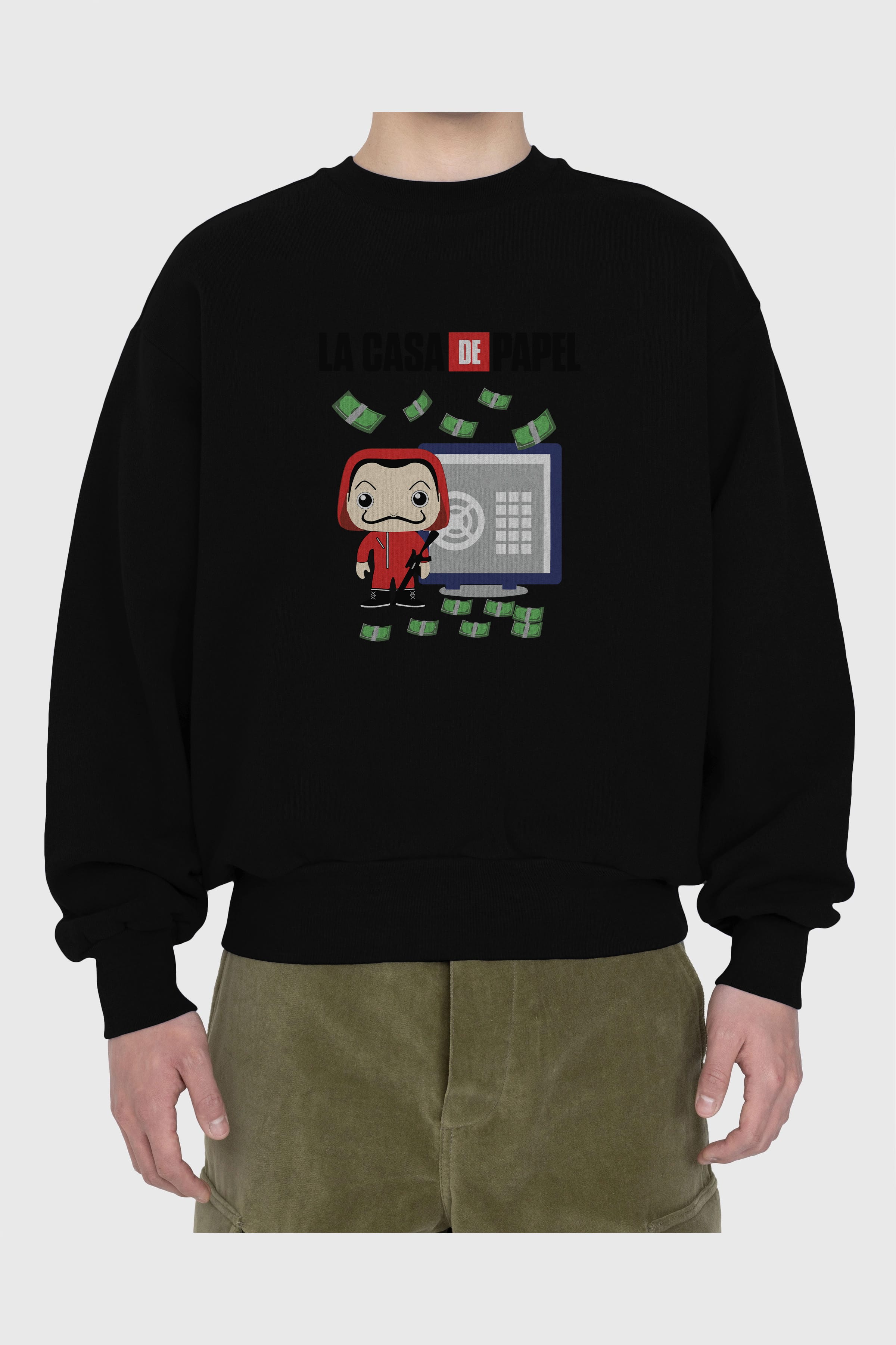 La Casa De Papel (4) Ön Baskılı Oversize Sweatshirt Erkek Kadın Unisex