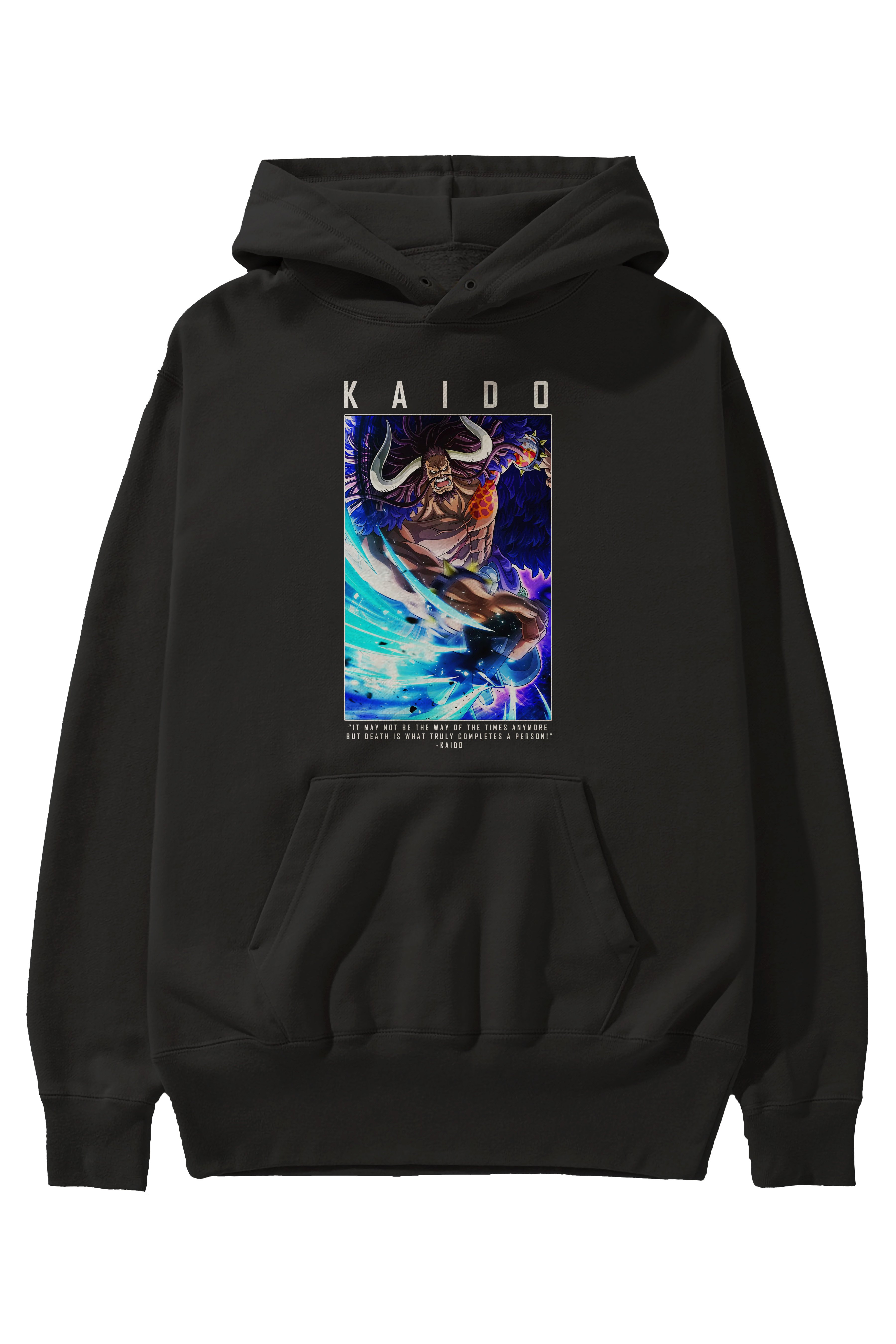 Kaido 2 Anime Ön Baskılı Hoodie Oversize Kapüşonlu Sweatshirt Erkek Kadın Unisex