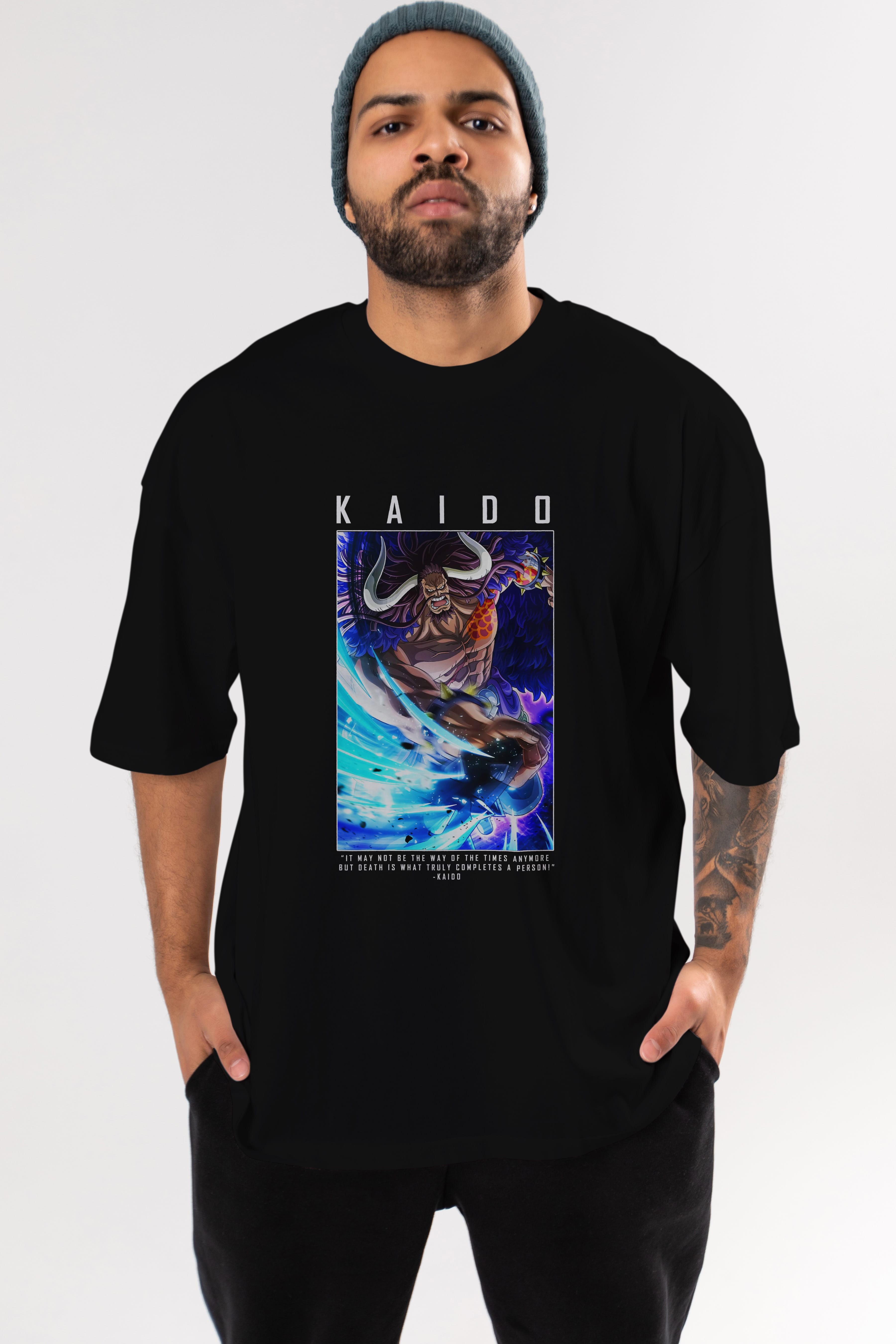 Kaido 2 Anime Ön Baskılı Oversize t-shirt Erkek Kadın Unisex