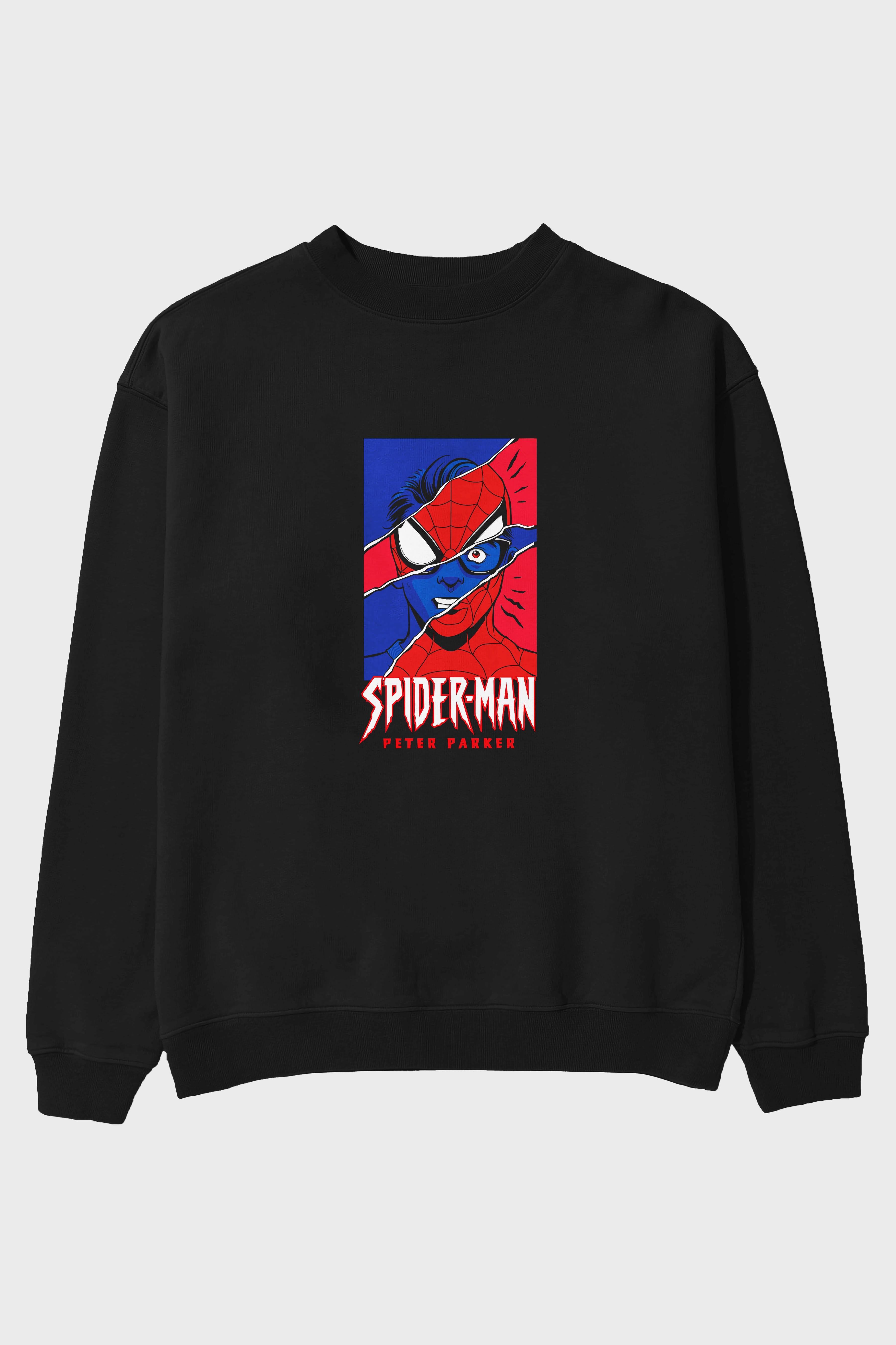 Spiderman (13) Ön Baskılı Oversize Sweatshirt Erkek Kadın Unisex