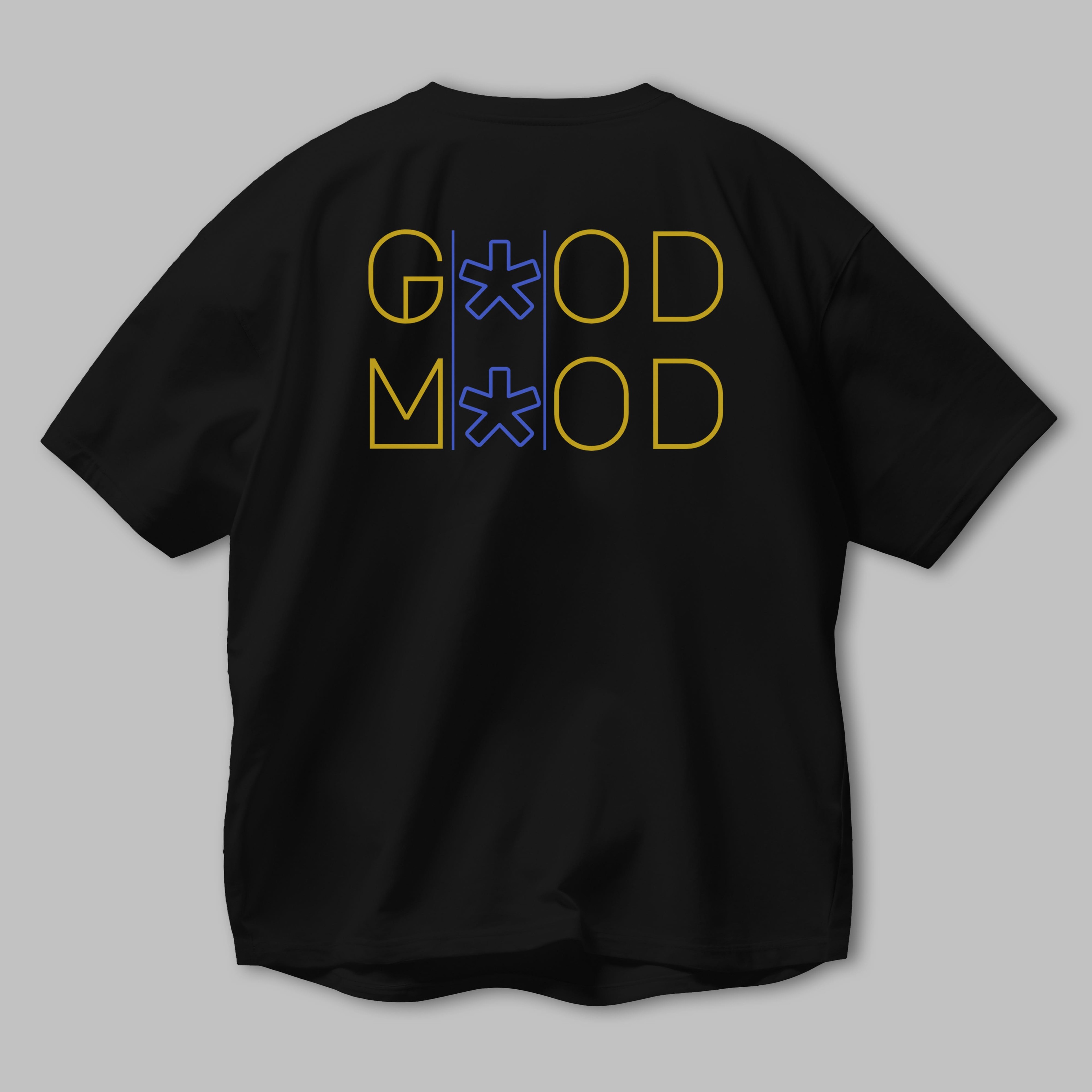Good Mood Yazılı Arka Baskılı Oversize t-shirt Erkek Kadın Unisex