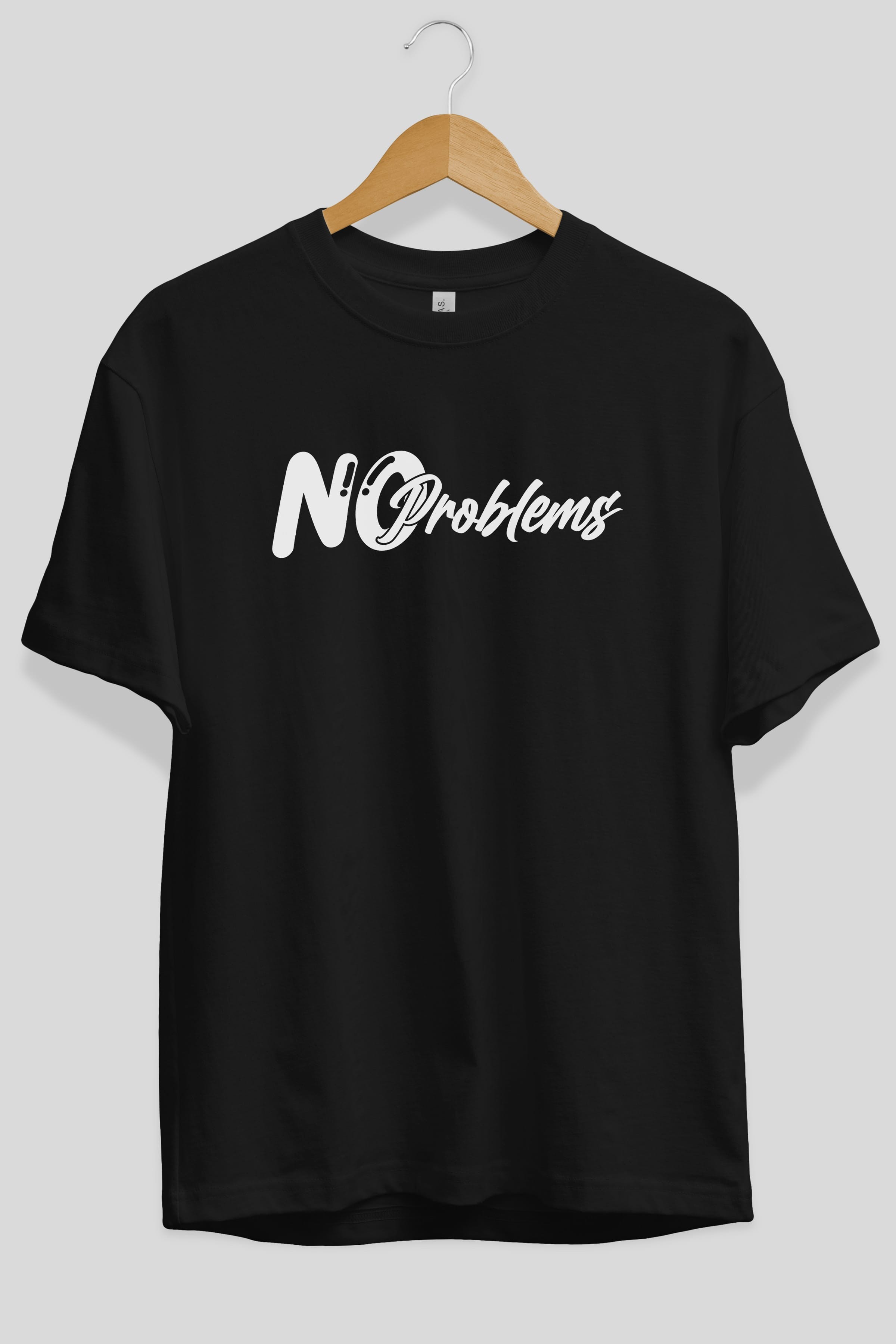 No Problems Ön Baskılı Oversize t-shirt %100 pamuk Erkek Kadın Unisex