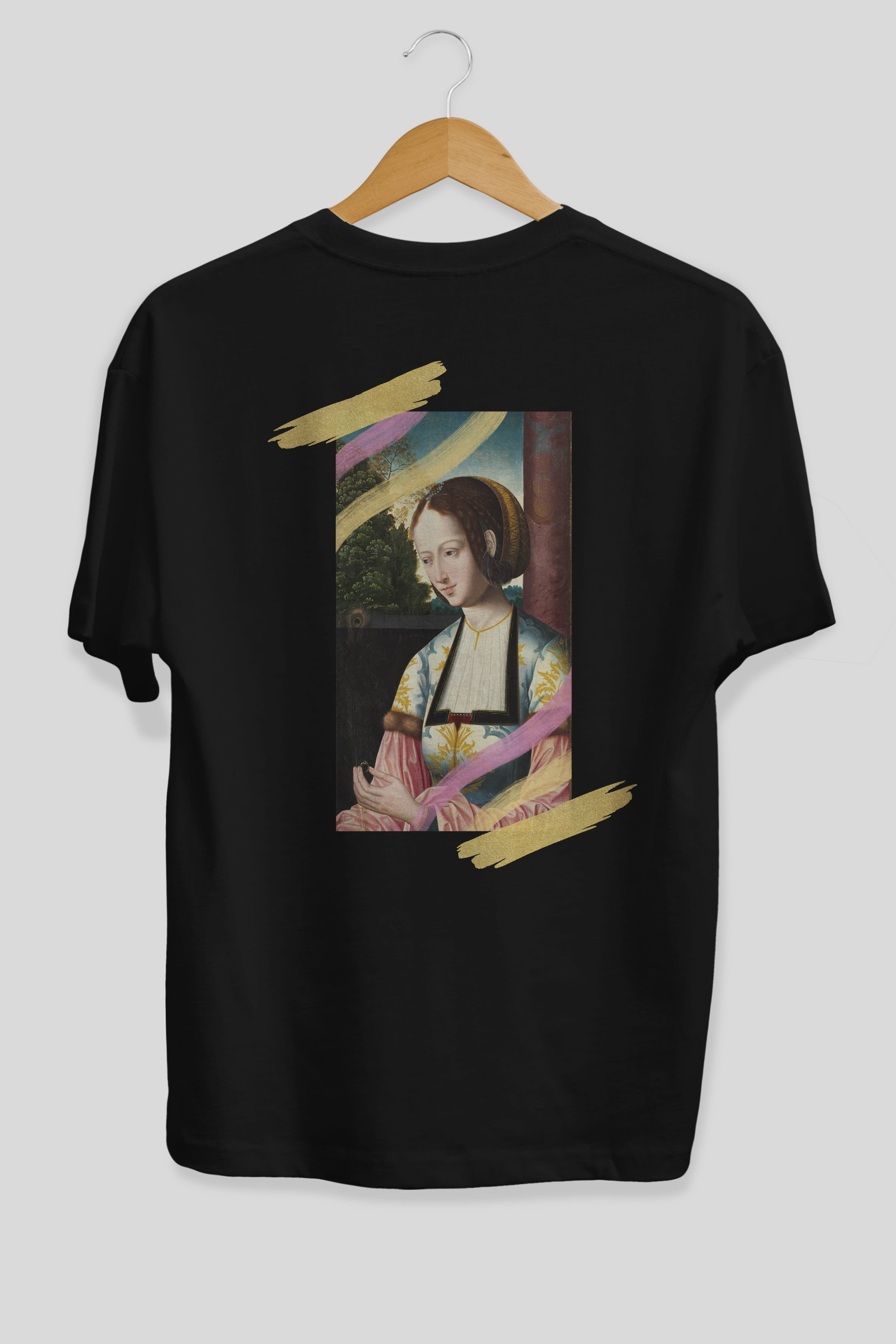 Woman Portrait Arka Baskılı Oversize t-shirt Erkek Kadın Unisex