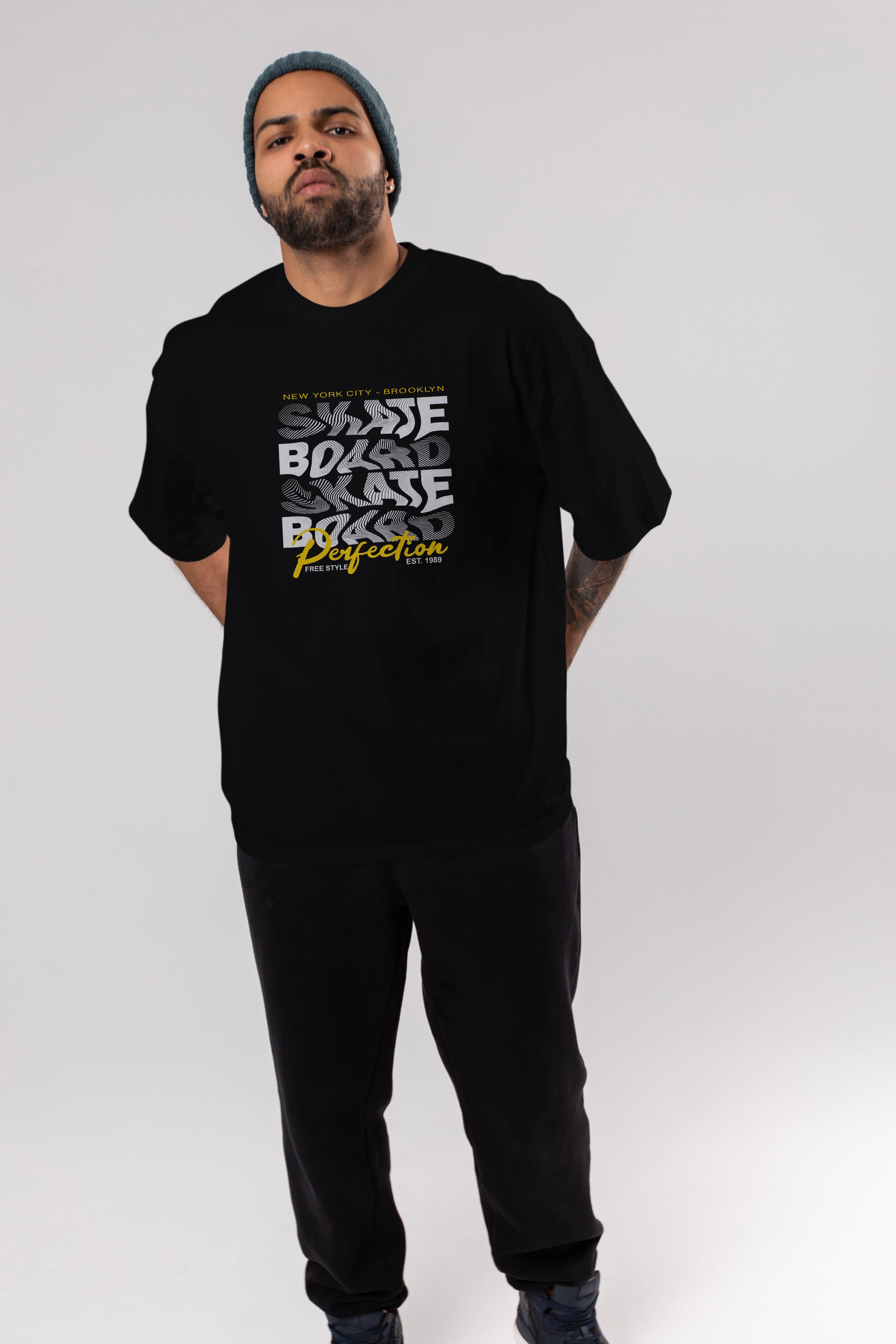 New York City and Brooklyn Ön Baskılı Oversize t-shirt Erkek Kadın Unisex