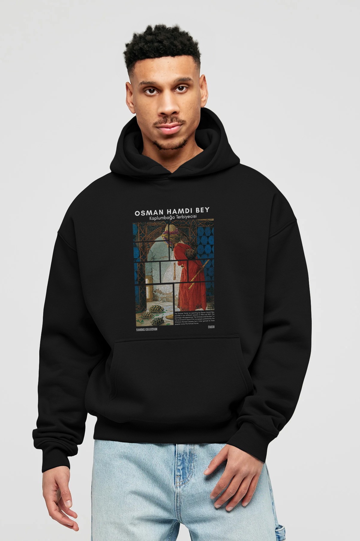 Osman Hamdi Bey ön Baskılı Hoodie Oversize Kapüşonlu Sweatshirt Erkek Kadın