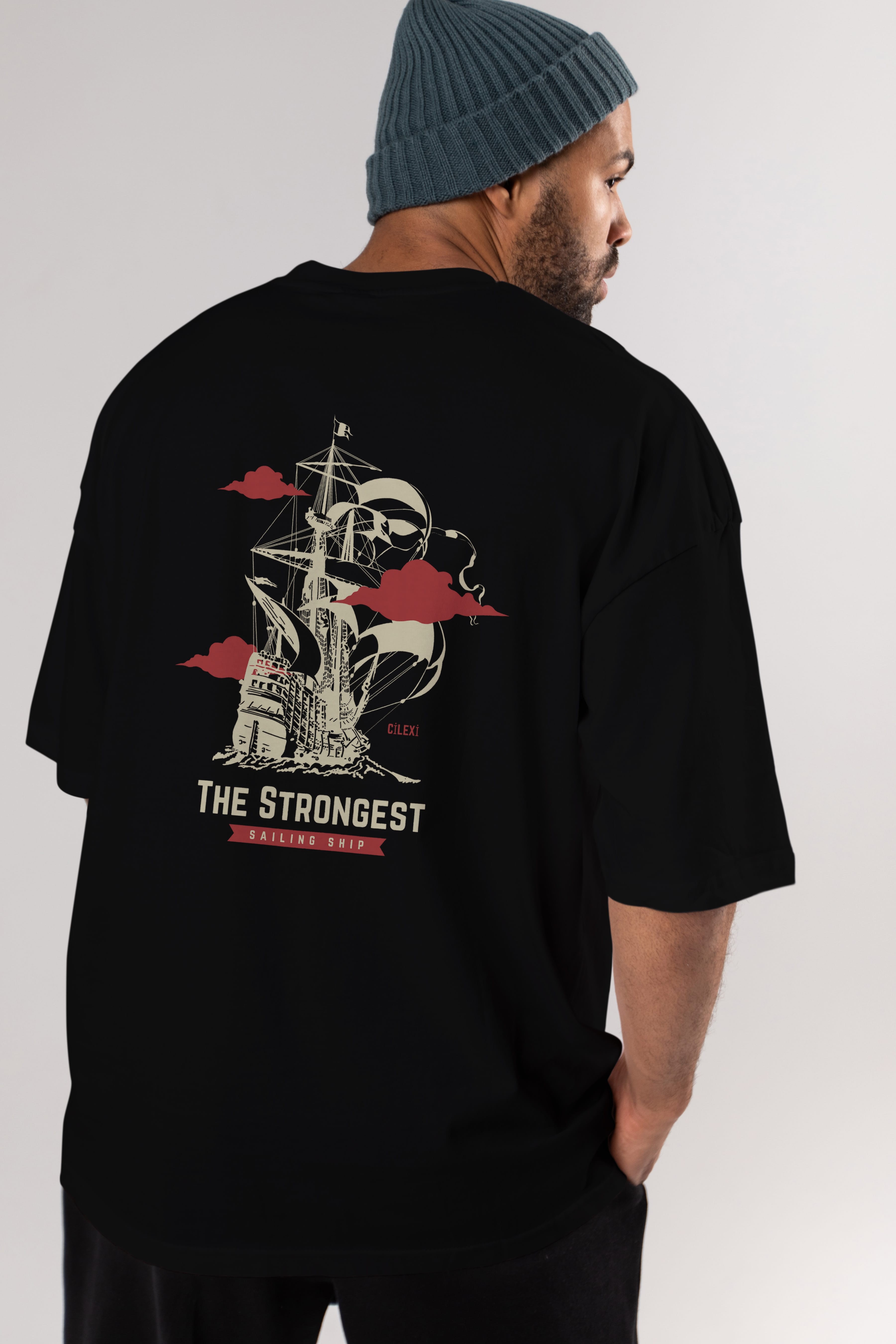 The Strongest Yazılı Arka Baskılı Oversize t-shirt Erkek Kadın Unisex