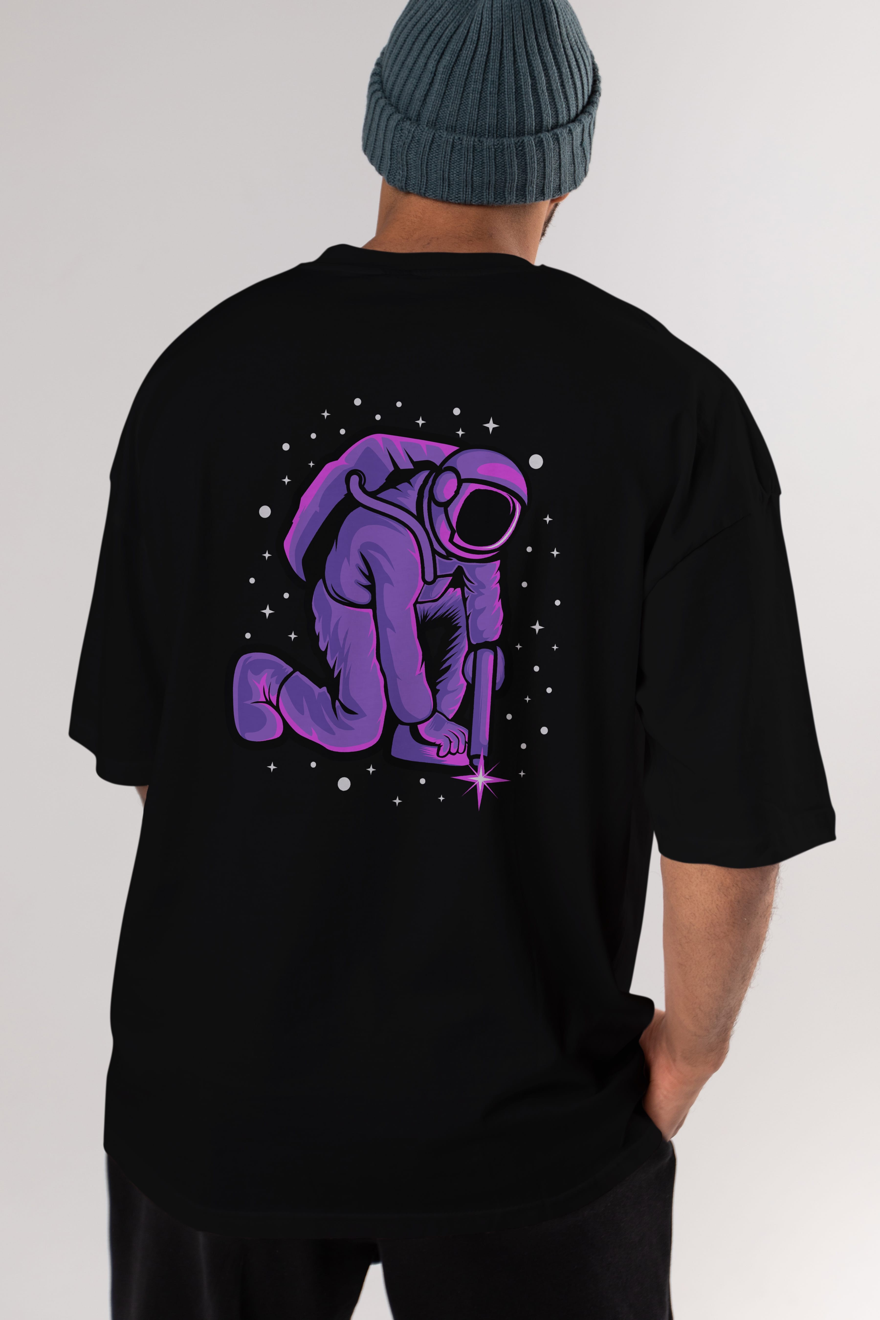 Welding in Space Arka Baskılı Oversize t-shirt Erkek Kadın Unisex