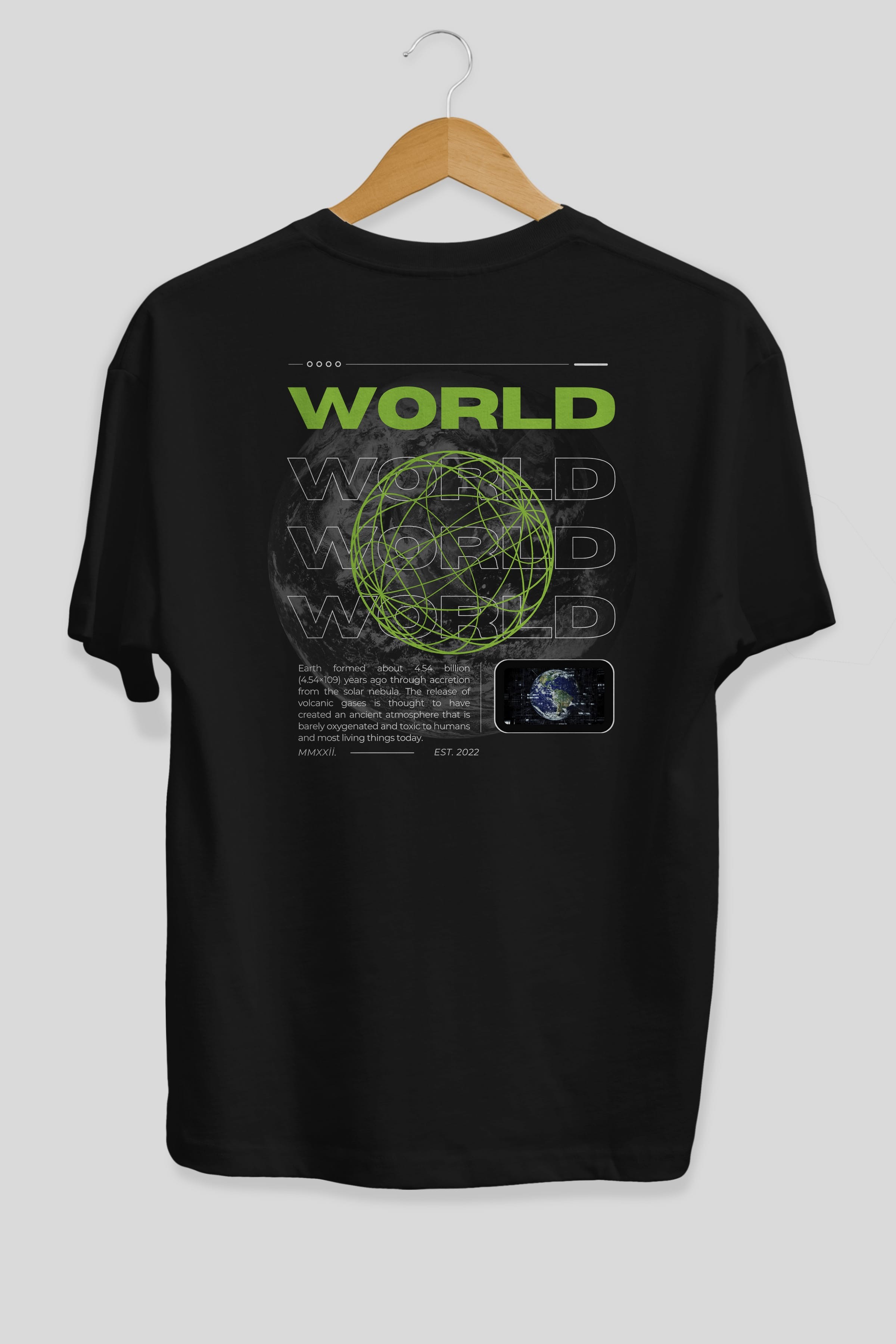 World Streetwear Arka Baskılı Oversize t-shirt Erkek Kadın Unisex