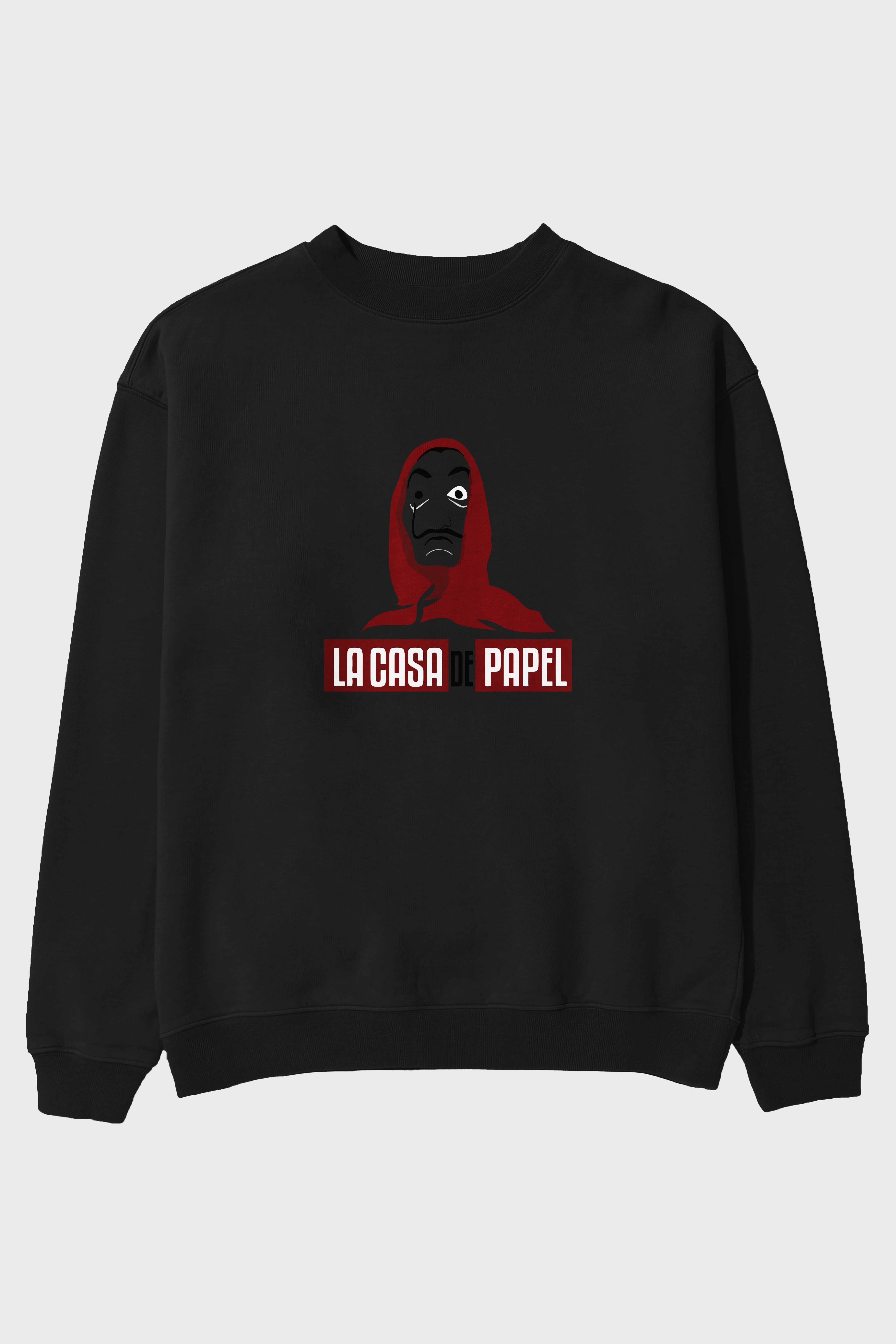 La Casa De Papel (1) Ön Baskılı Oversize Sweatshirt Erkek Kadın Unisex