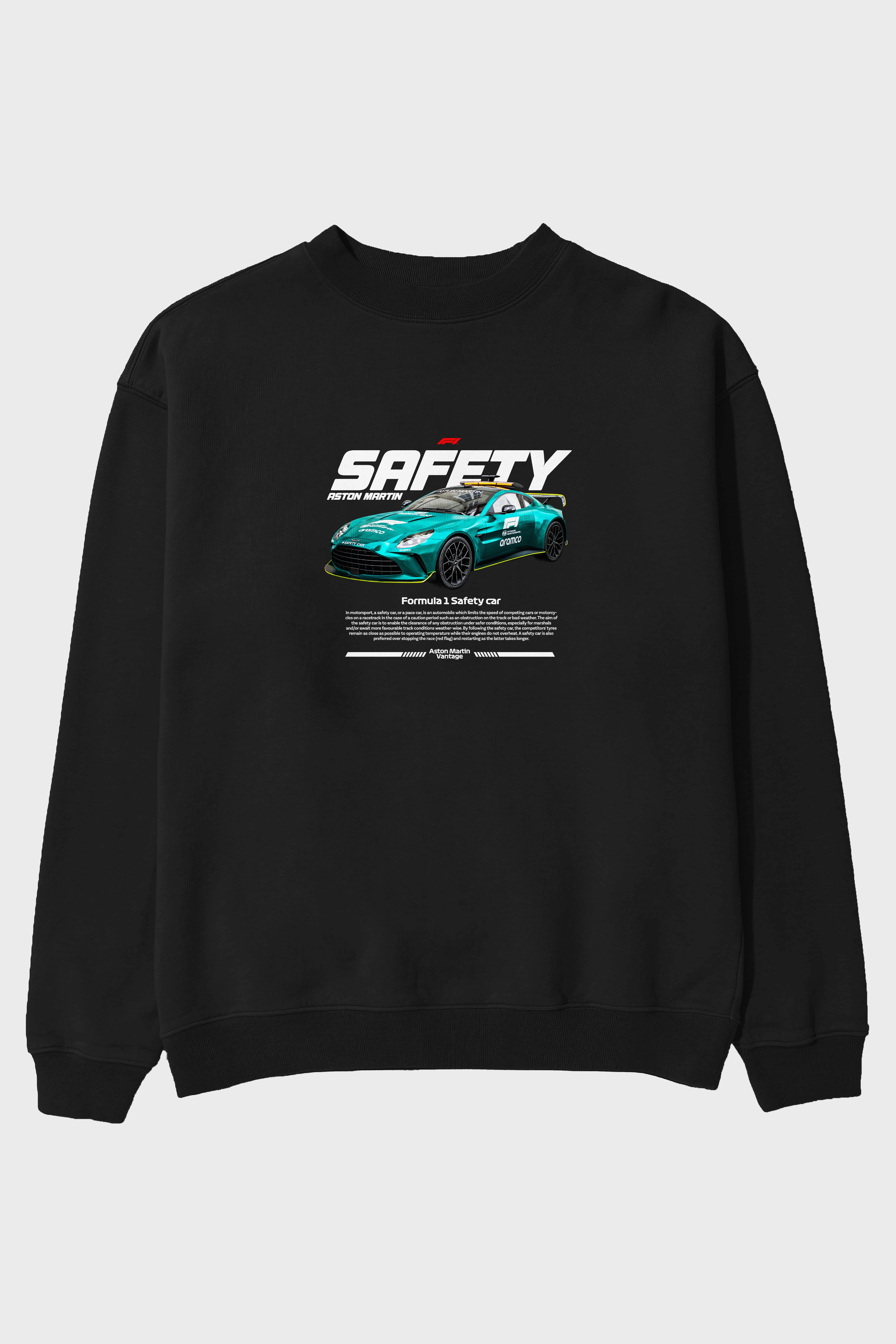 safety car f1 Ön Baskılı Anime Oversize Sweatshirt Erkek Kadın Unisex