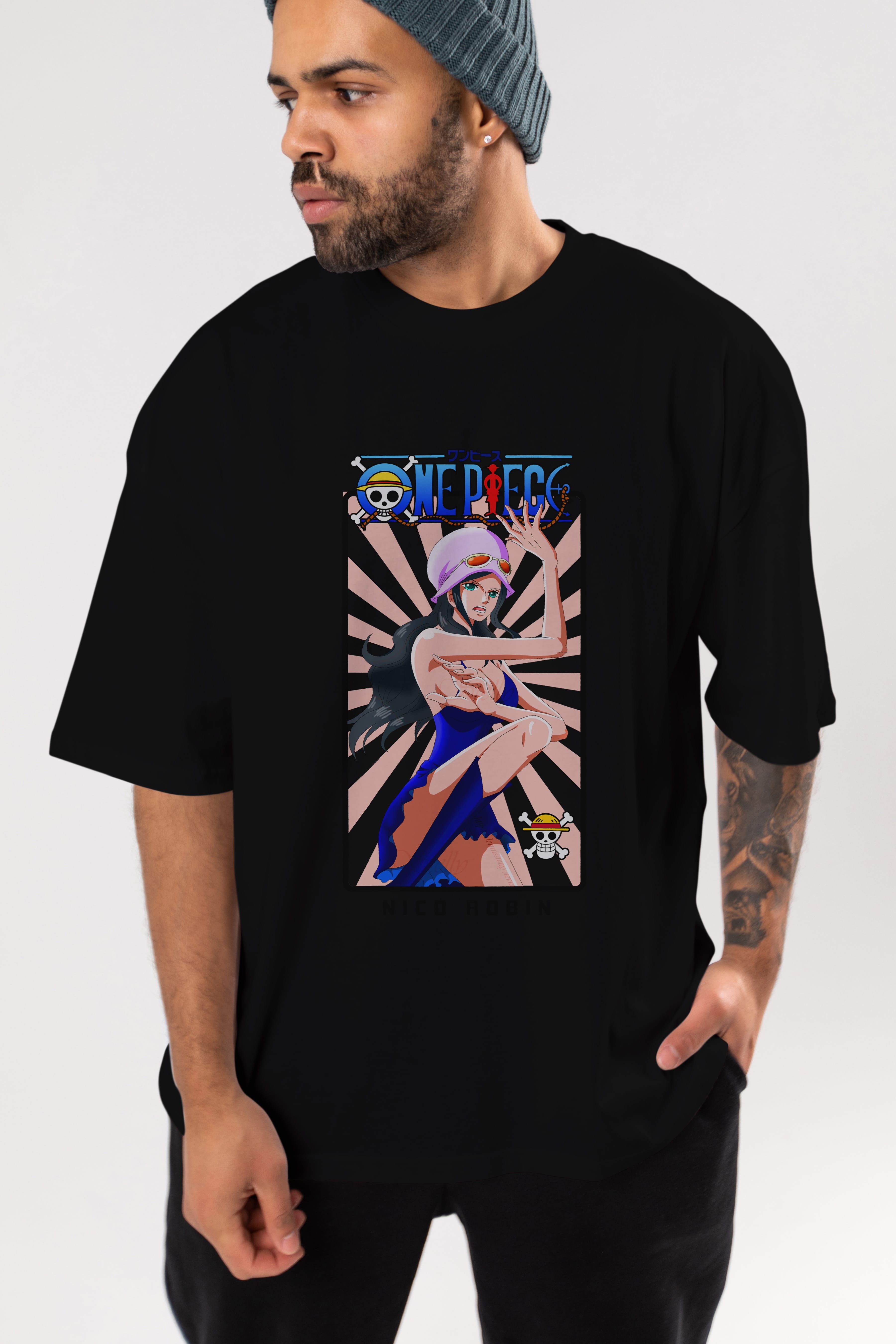 Nico Robin Anime Ön Baskılı Oversize t-shirt Erkek Kadın Unisex