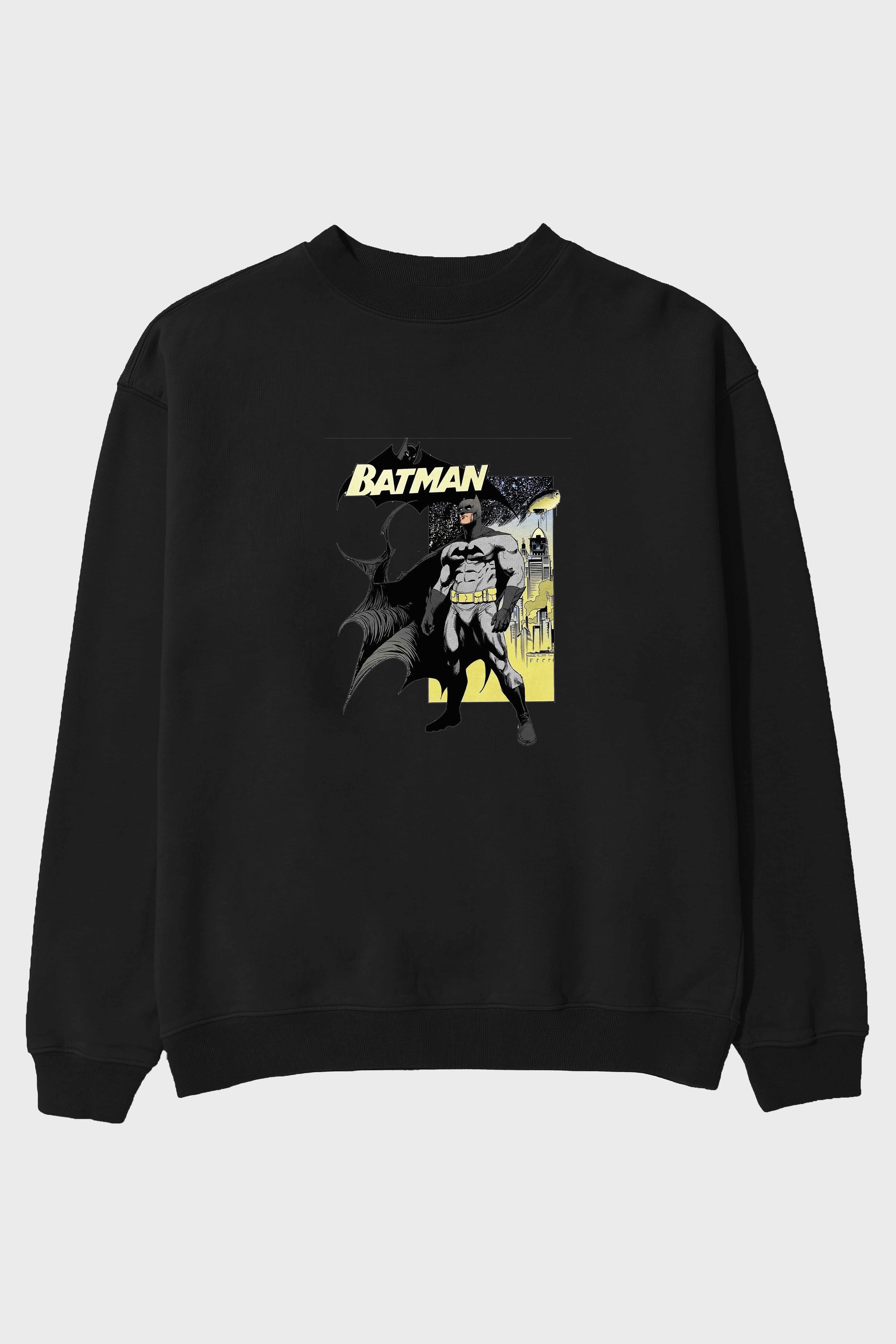 Batman 1 Ön Baskılı Oversize Sweatshirt Erkek Kadın Unisex