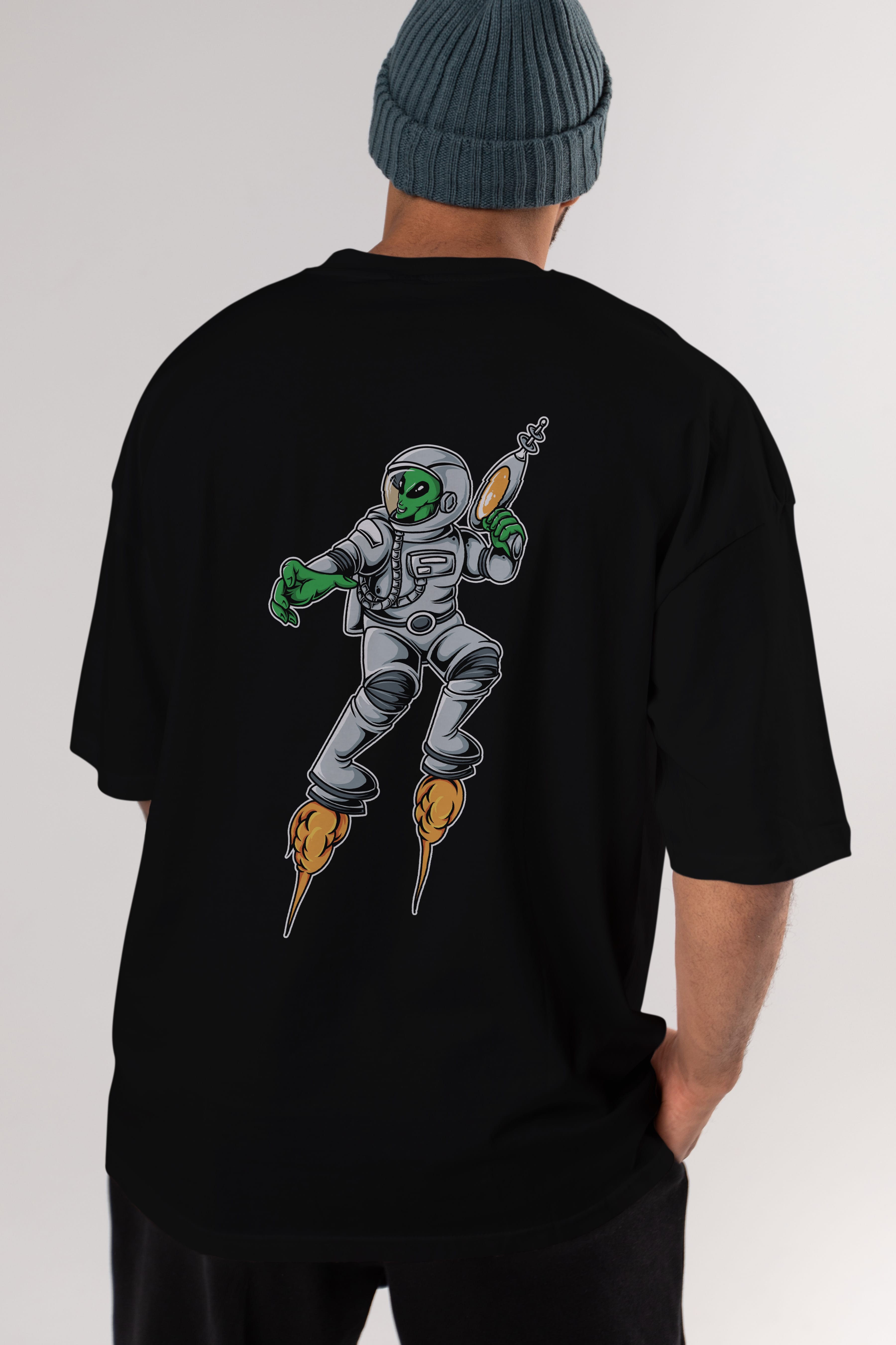 Alien Wars Tshirt Arka Baskılı Oversize t-shirt Erkek Kadın Unisex