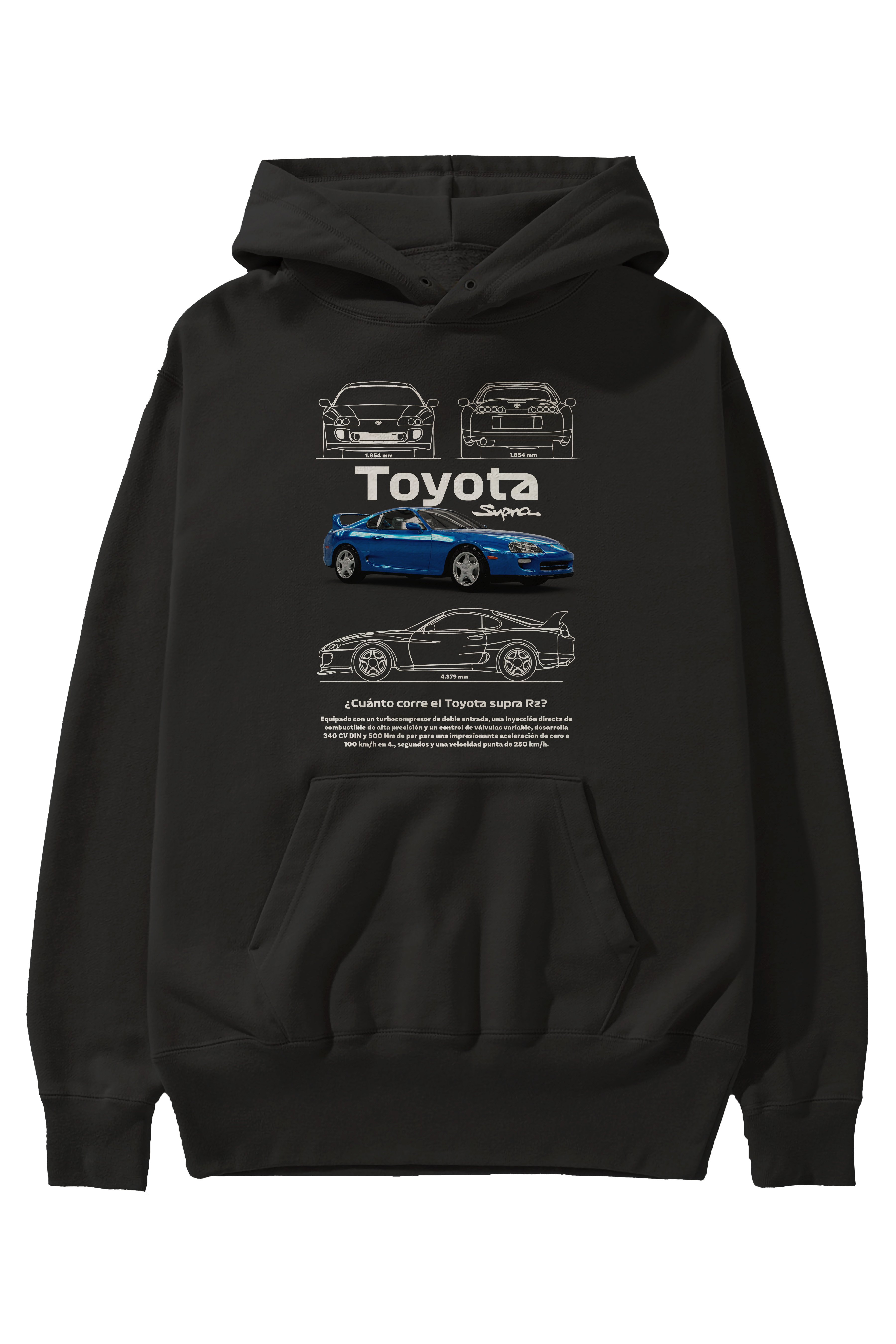 TOYOTA SUPRA RZ Ön Baskılı Hoodie Oversize Kapüşonlu Sweatshirt Erkek Kadın Unisex