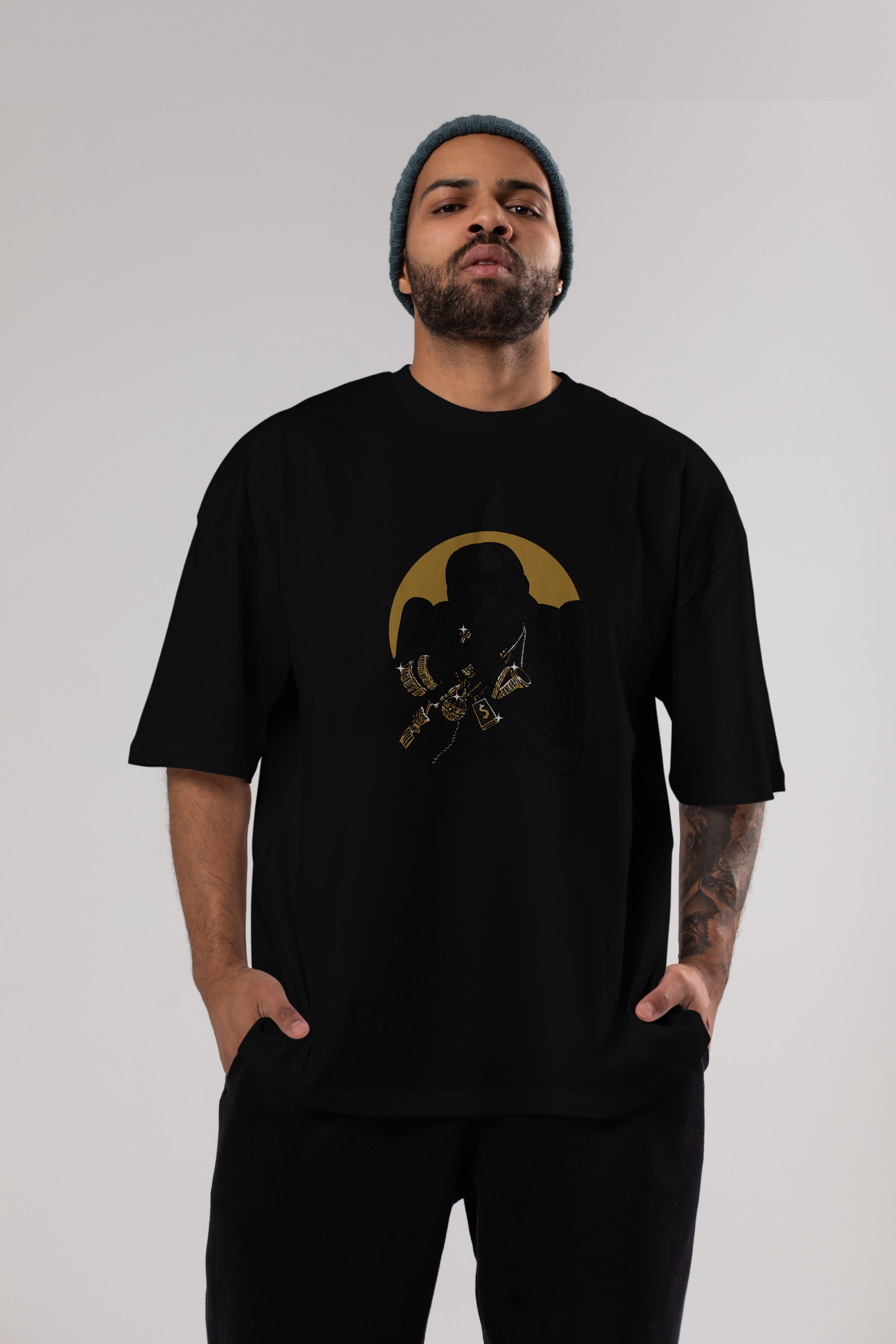 Trooper Dee Jay Ön Baskılı Oversize t-shirt Erkek Kadın Unisex %100 Pamuk tişort