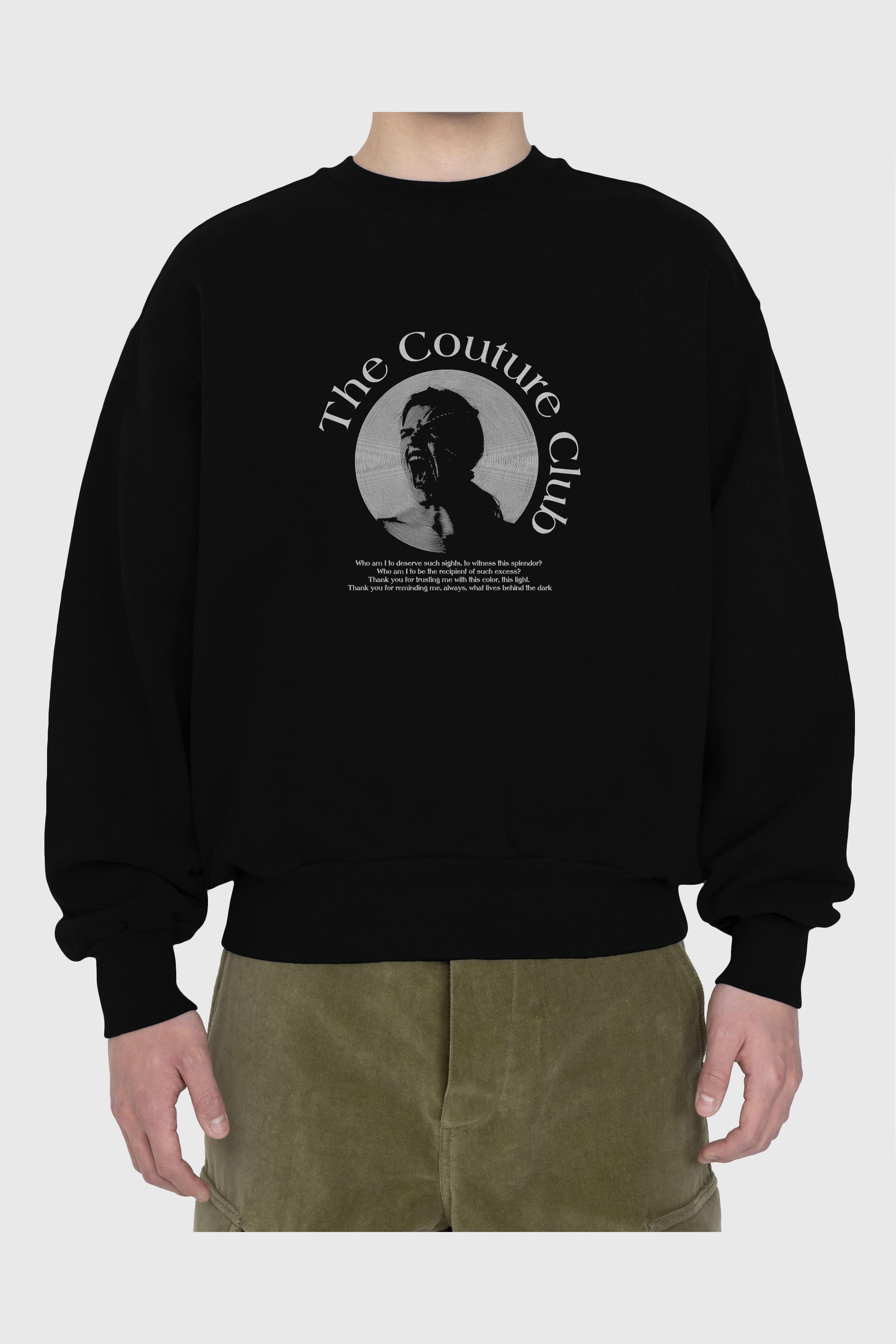 The Couture Club Ön Baskılı Oversize Sweatshirt Erkek Kadın Unisex