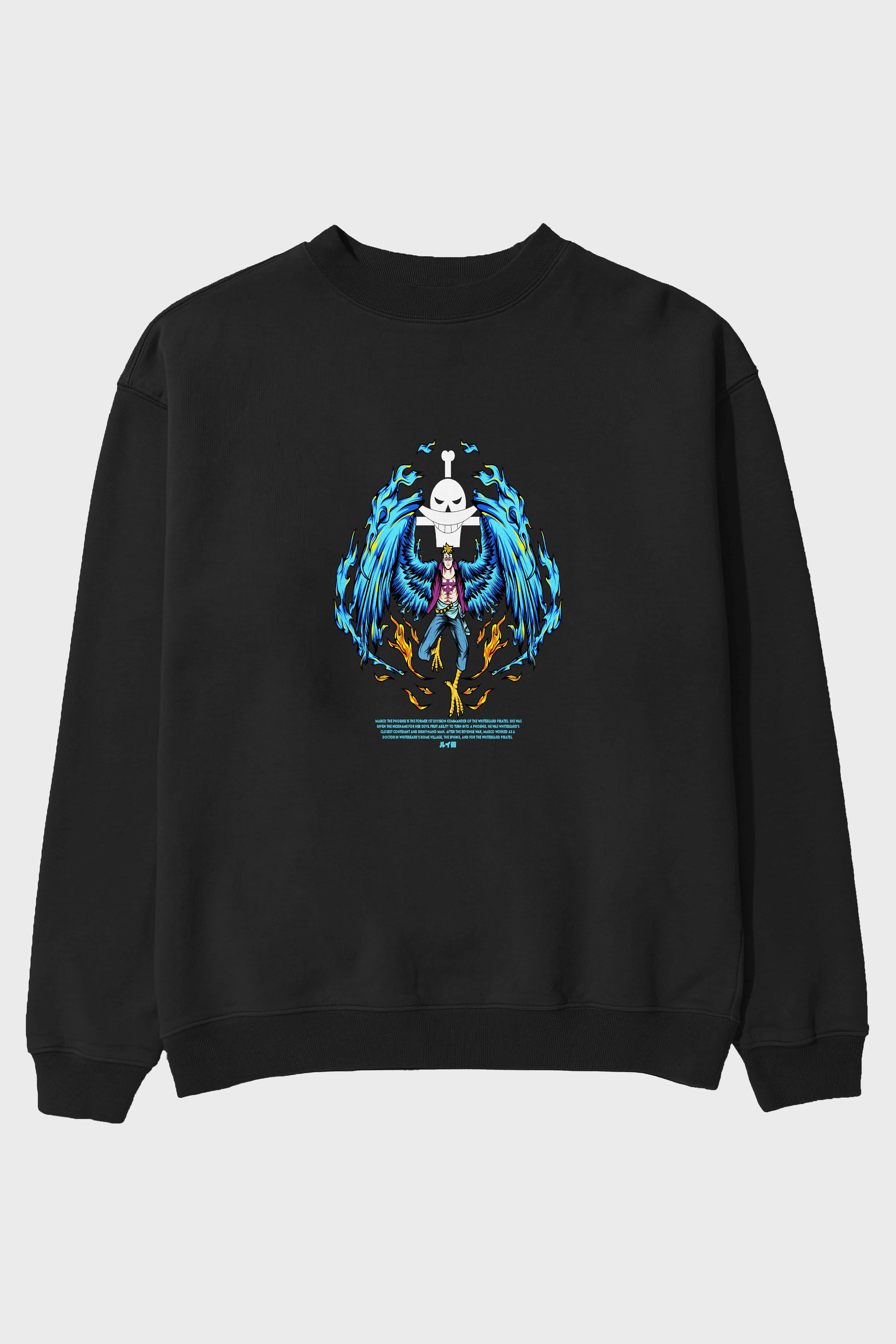 Marco Anime Ön Baskılı Oversize Sweatshirt Erkek Kadın Unisex