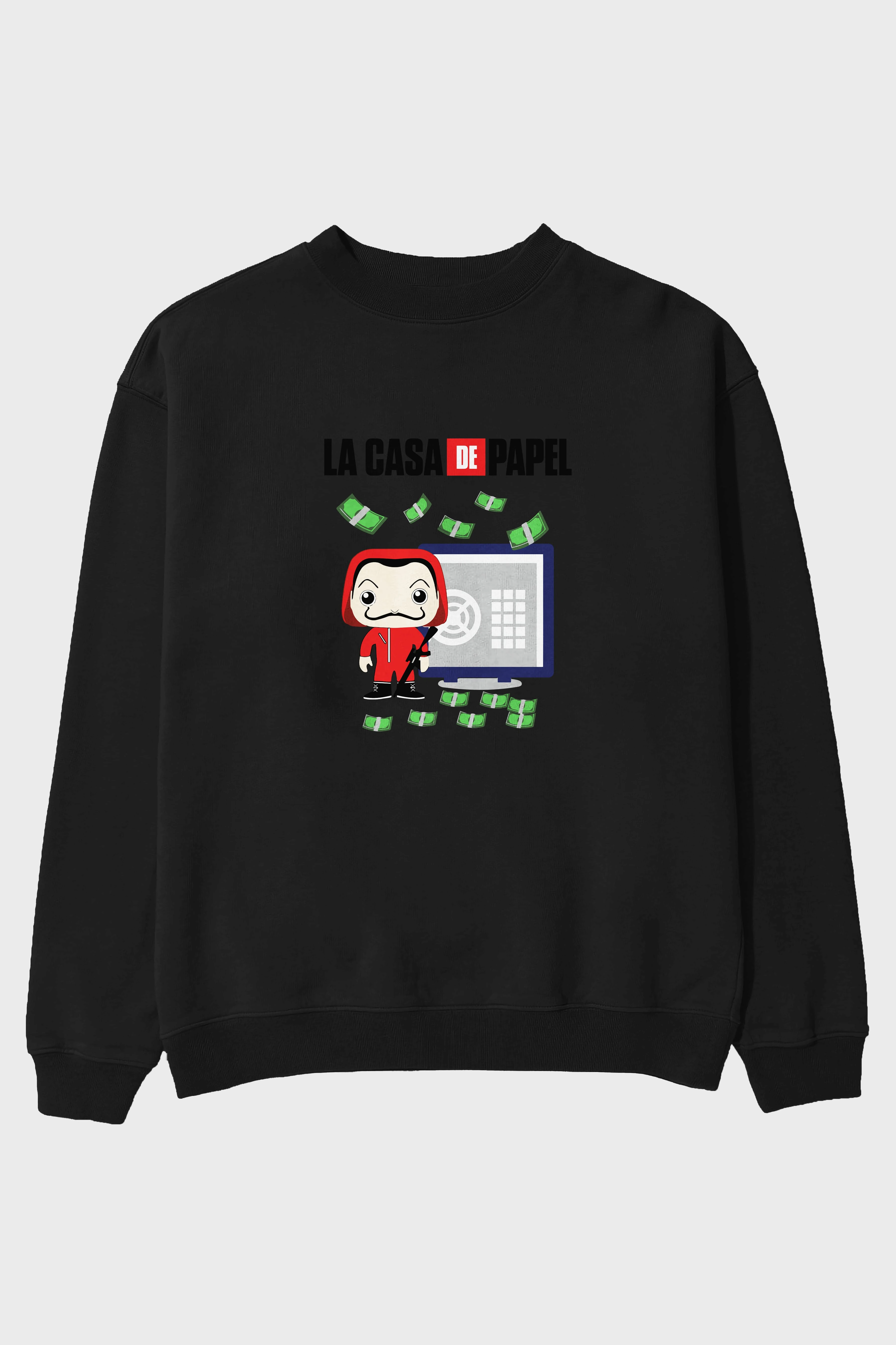 La Casa De Papel (4) Ön Baskılı Oversize Sweatshirt Erkek Kadın Unisex