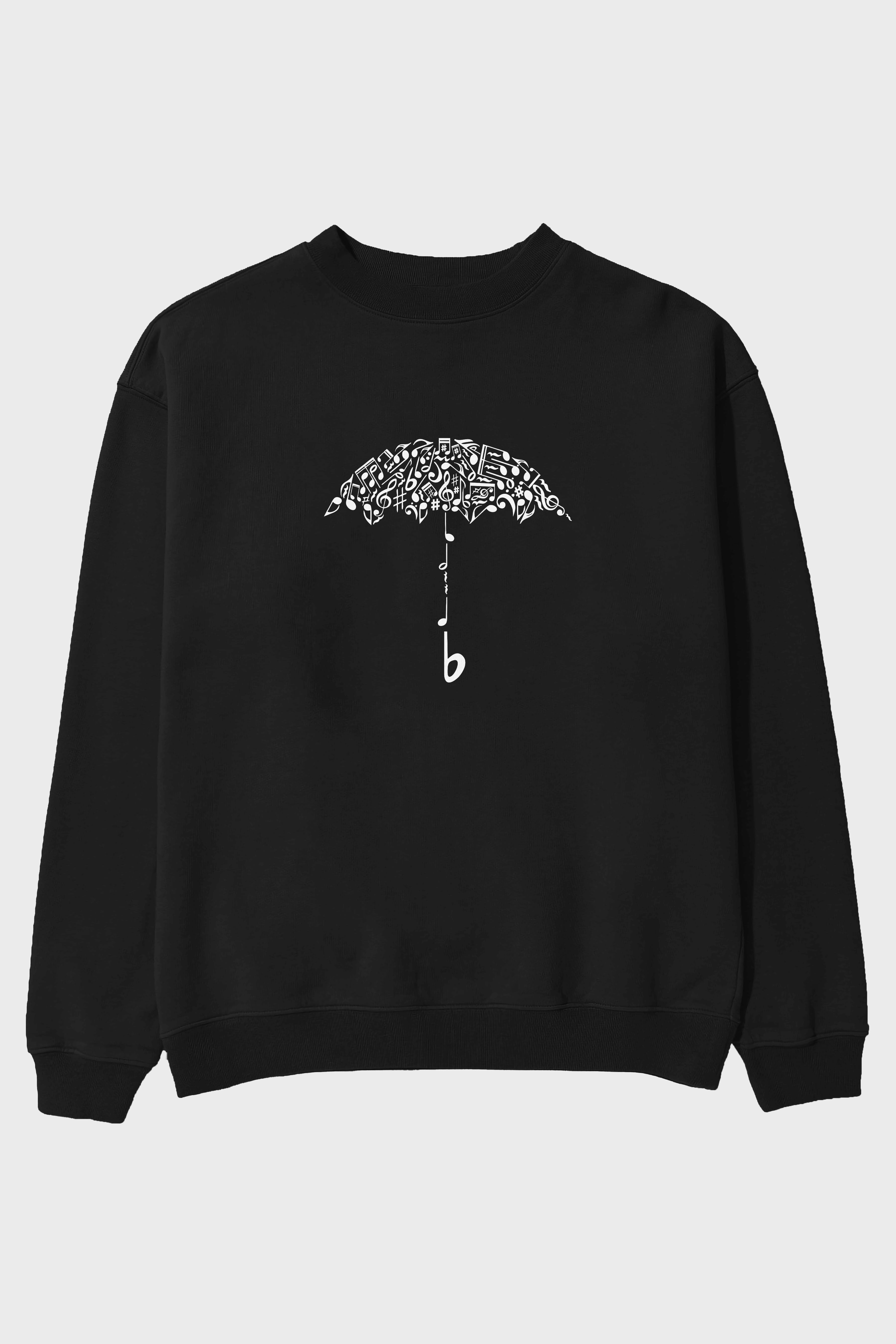 Sound Of Rain Ön Baskılı Oversize Sweatshirt Erkek Kadın Unisex