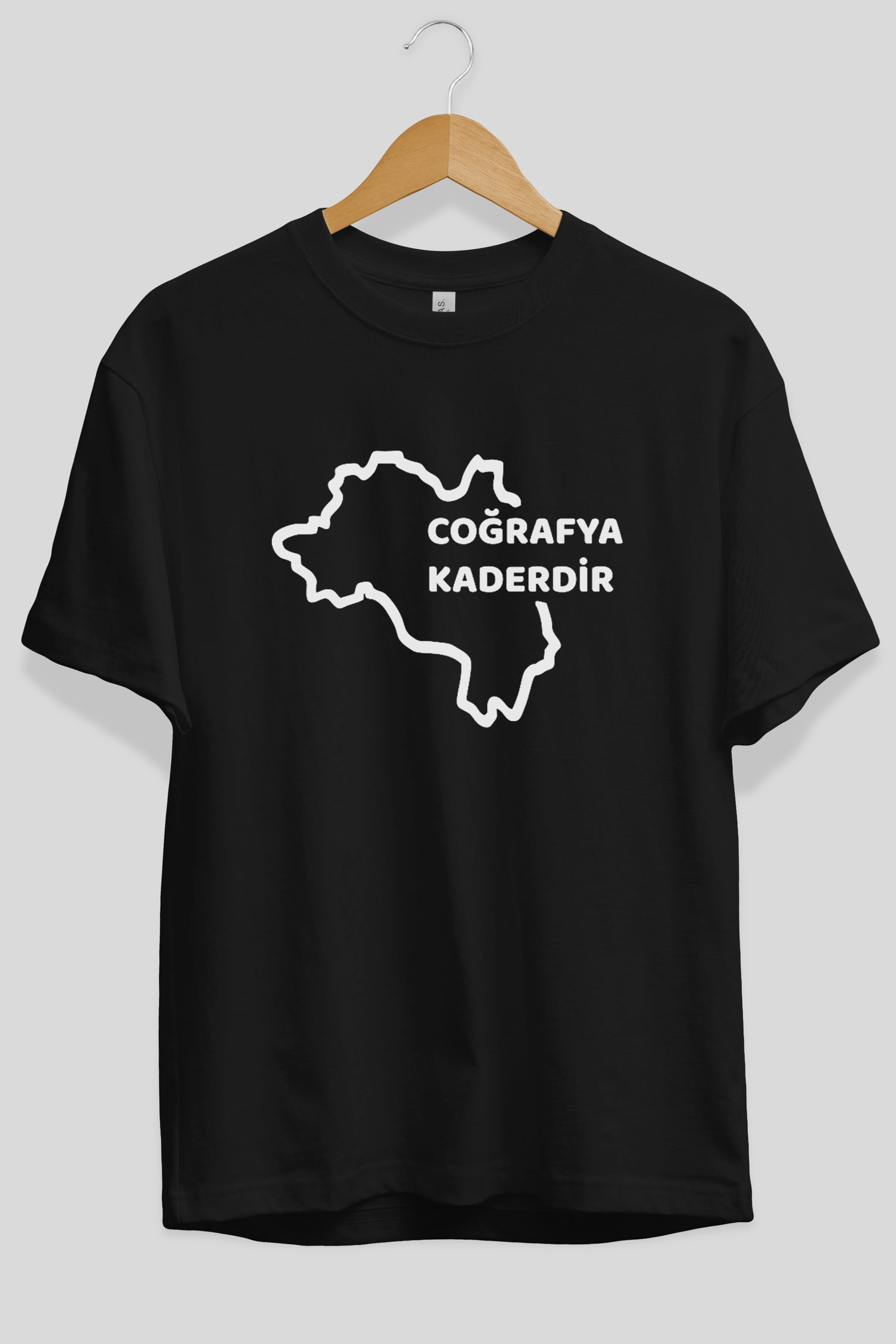 Coğrafya Kaderdir Ön Baskılı Oversize t-shirt %100 pamuk Erkek Kadın Unisex