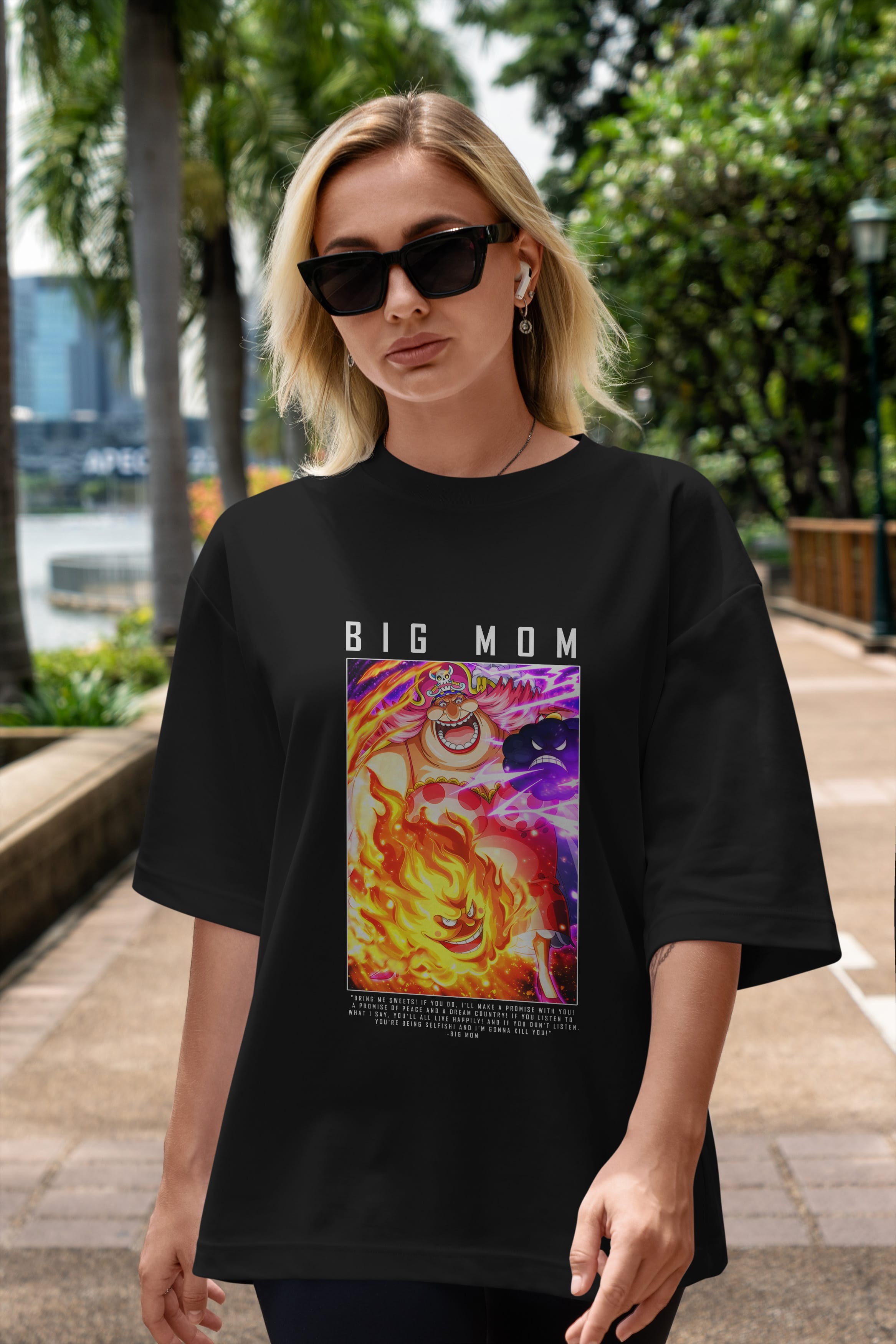 Charlotte Linlin Anime Ön Baskılı Oversize t-shirt Erkek Kadın Unisex