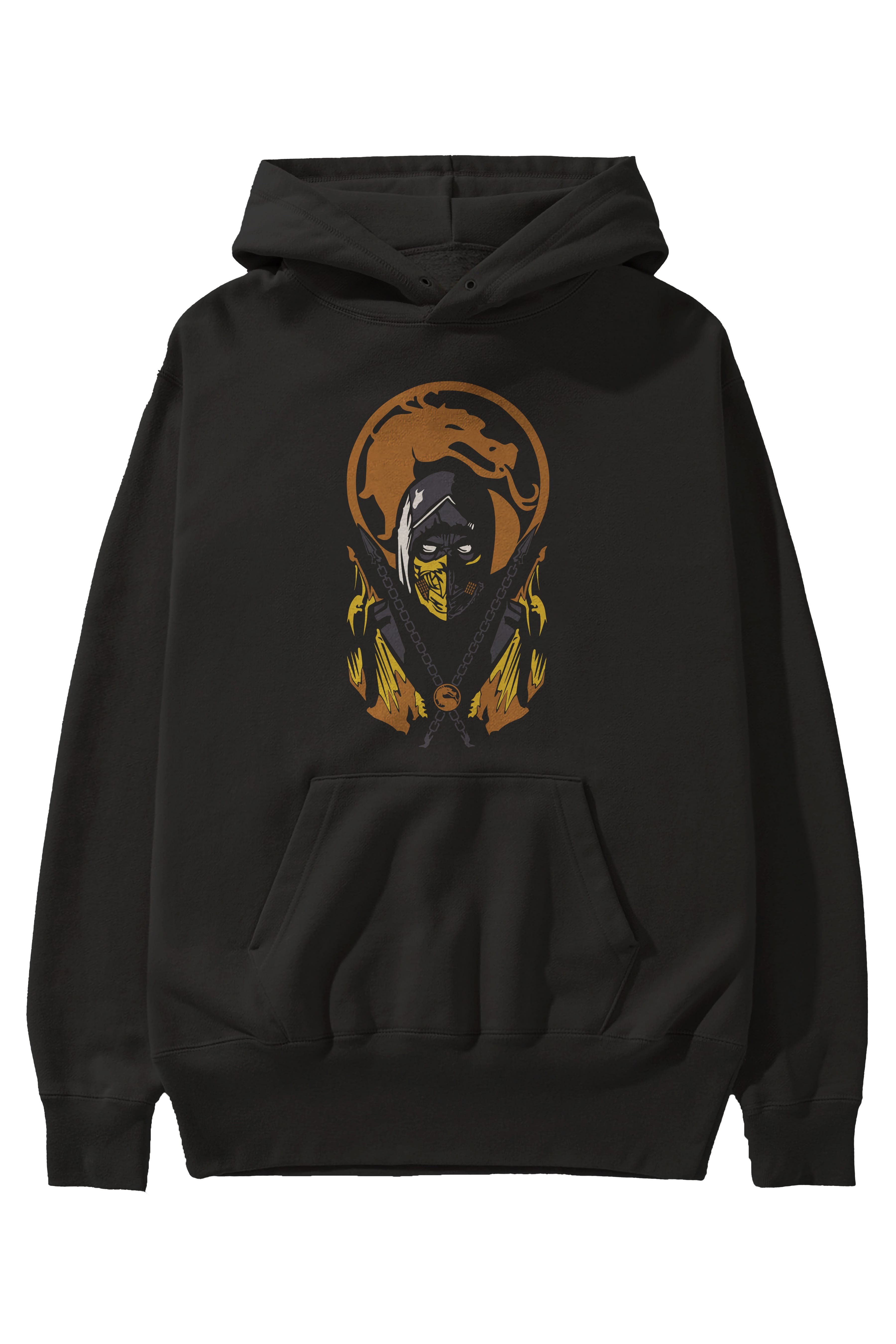 Mortal Kombat Ön Baskılı Hoodie Oversize Kapüşonlu Sweatshirt Erkek Kadın Unisex